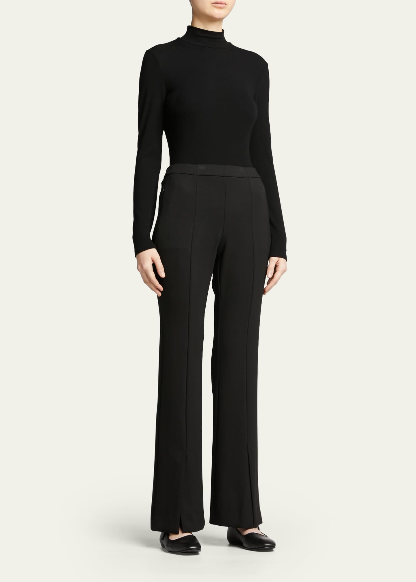 Theory Demitria Flare Double-Knit Vented Pants - Bergdorf Goodman