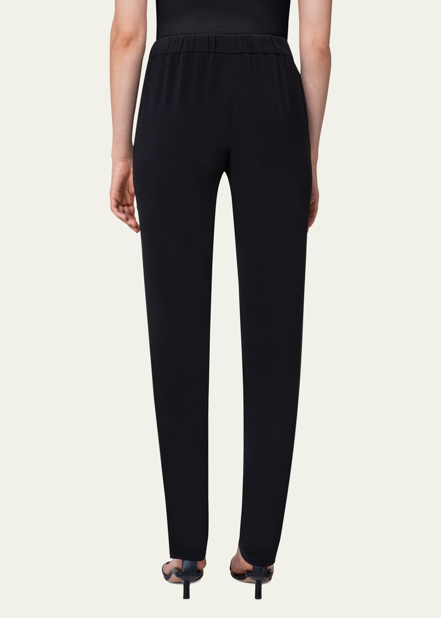 Akris punto Mike Split-Hem Crepe Pull-On Pants Image 3 of 5