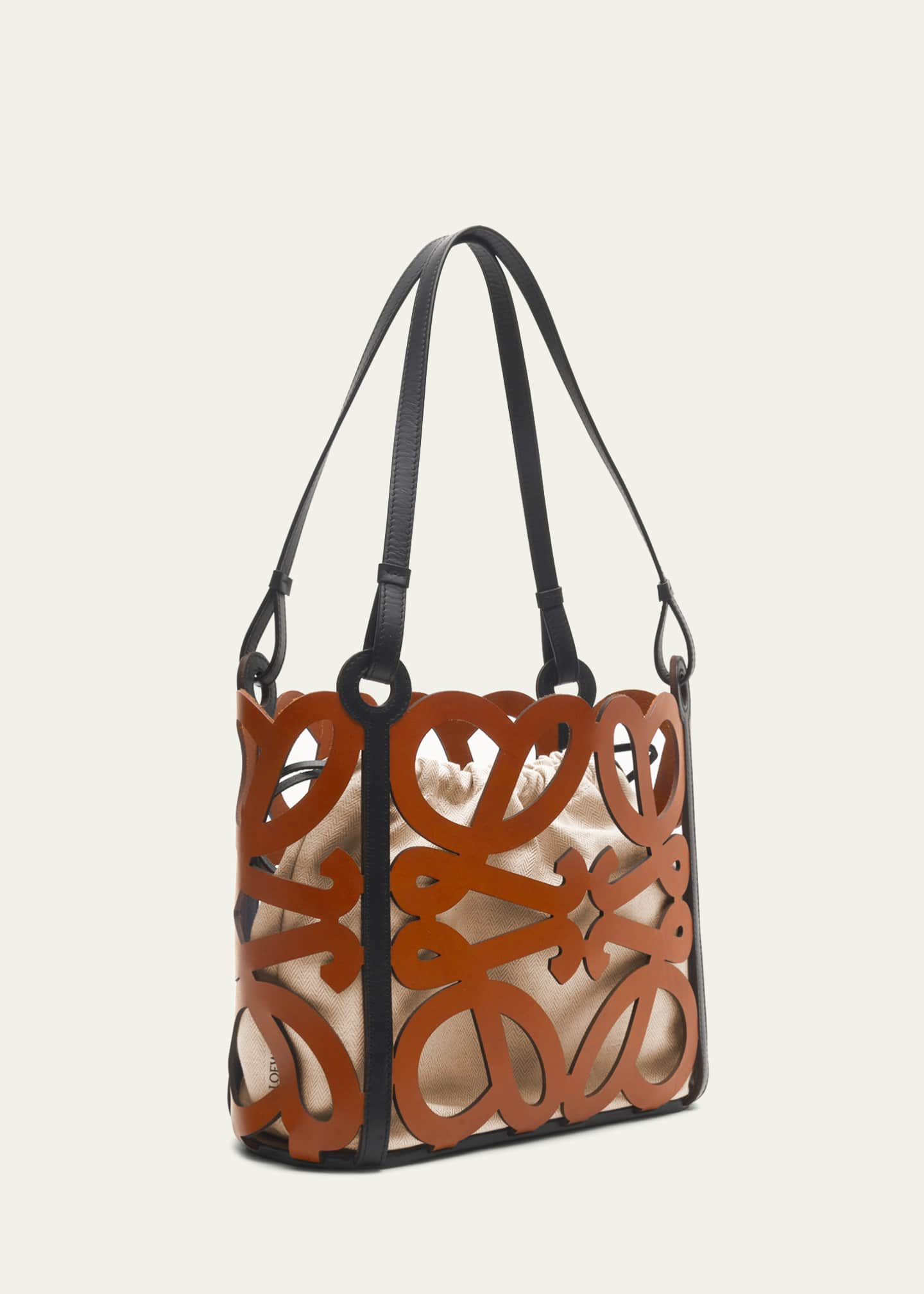 Small Anagram Tote bag in classic calfskin Tan - LOEWE