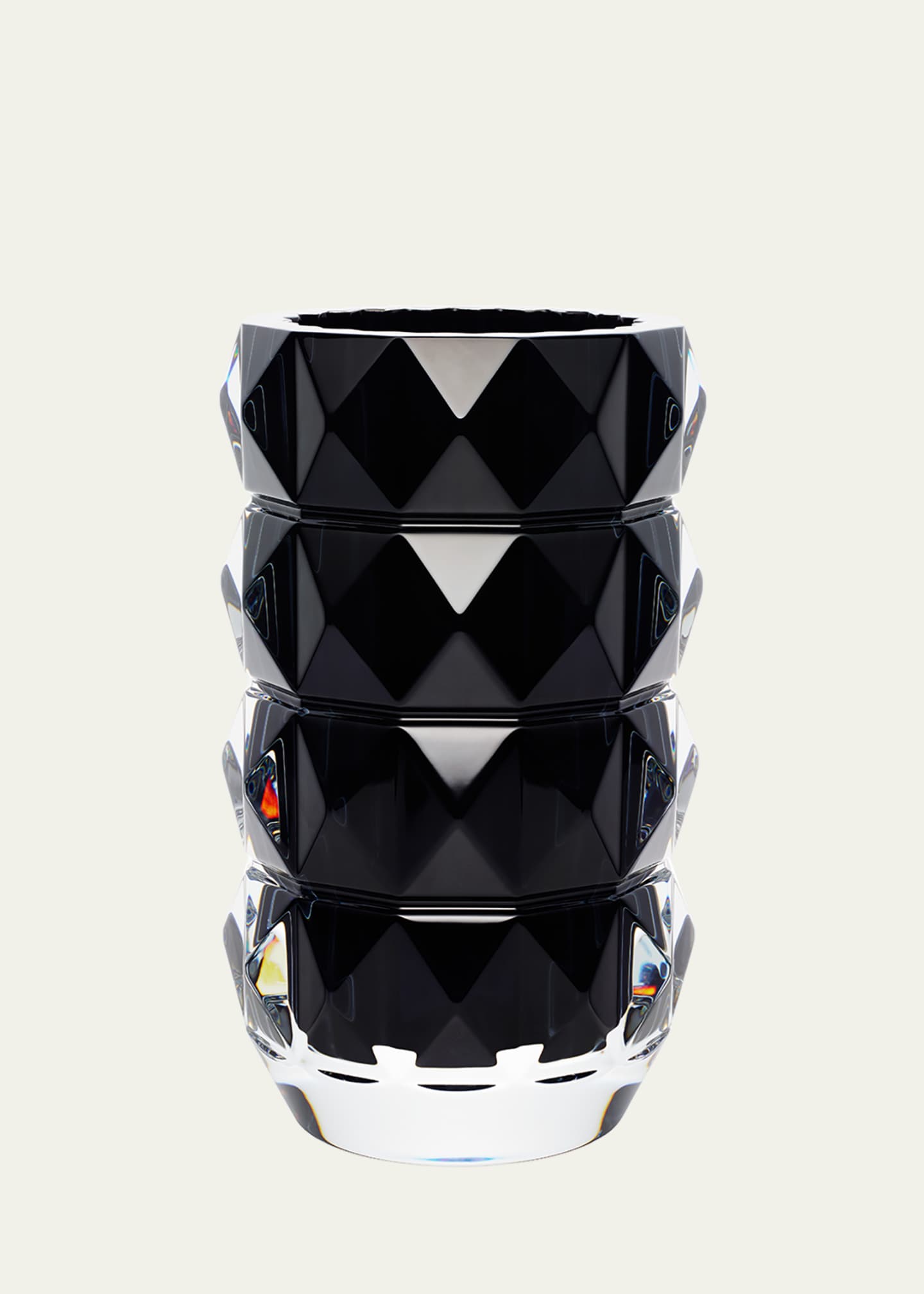 Baccarat Louxor Black Crystal Vase
