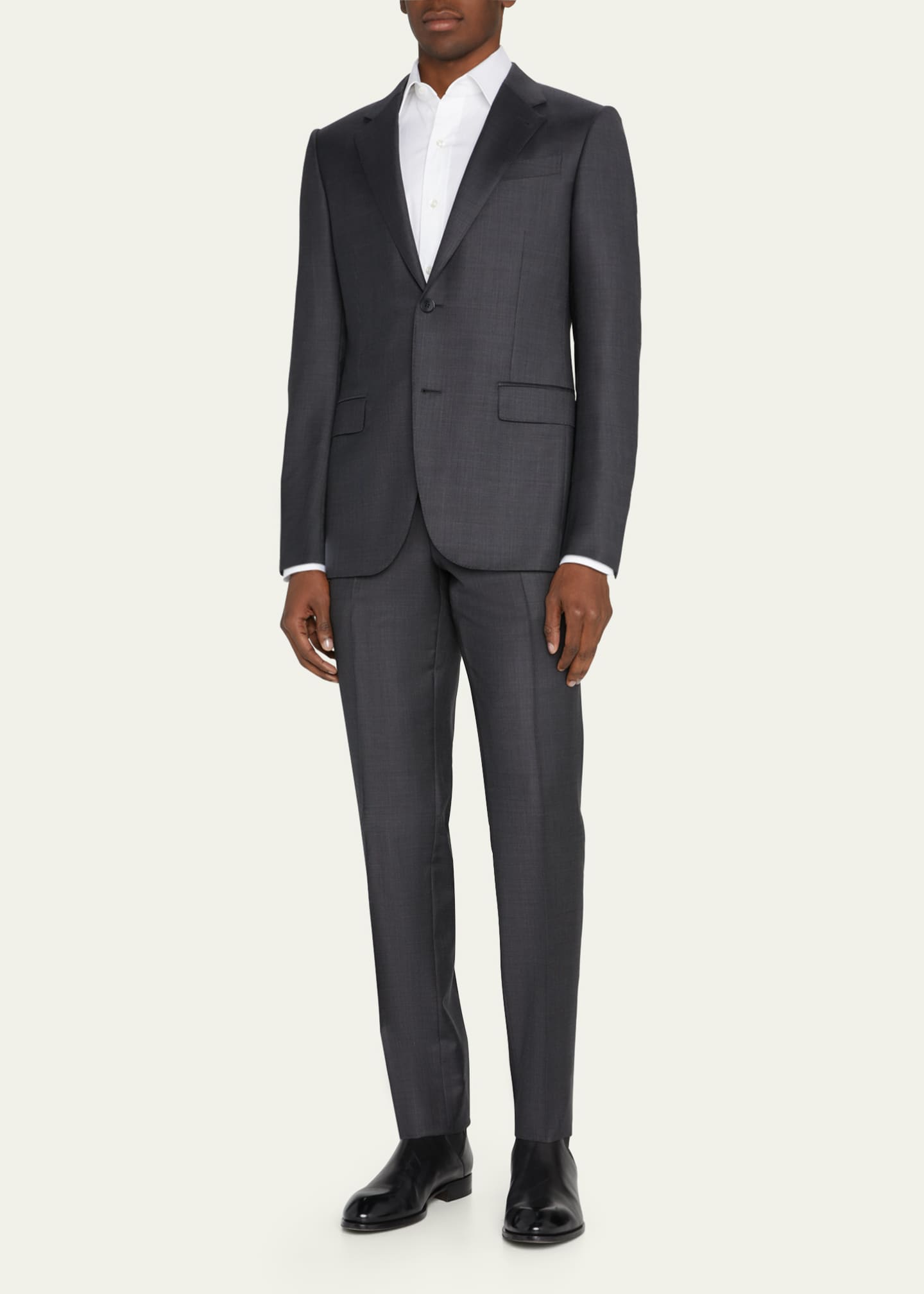 ZEGNA Men's Wool Tic-Weave Suit - Bergdorf Goodman