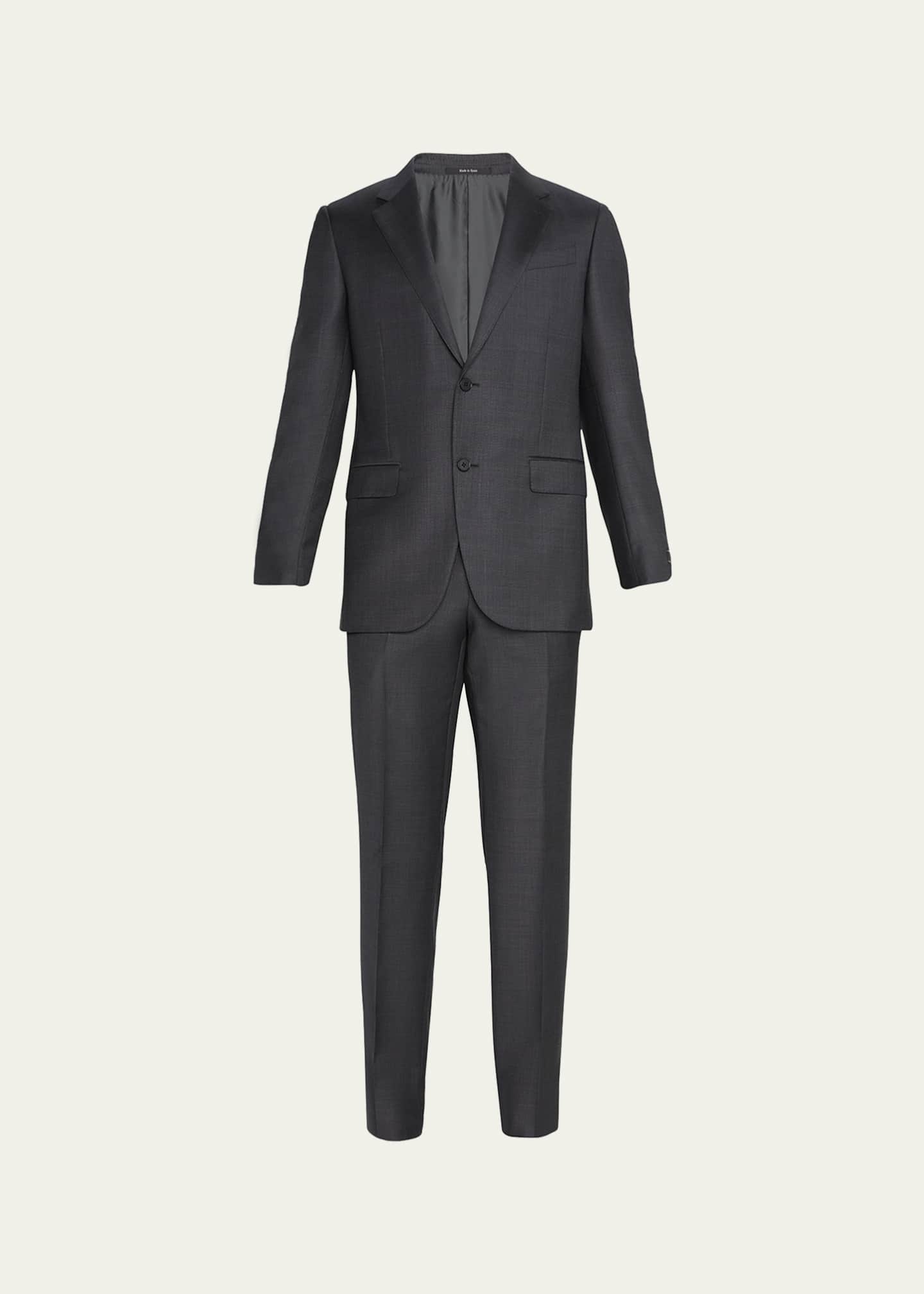 ZEGNA Men's Wool Tic-Weave Suit - Bergdorf Goodman