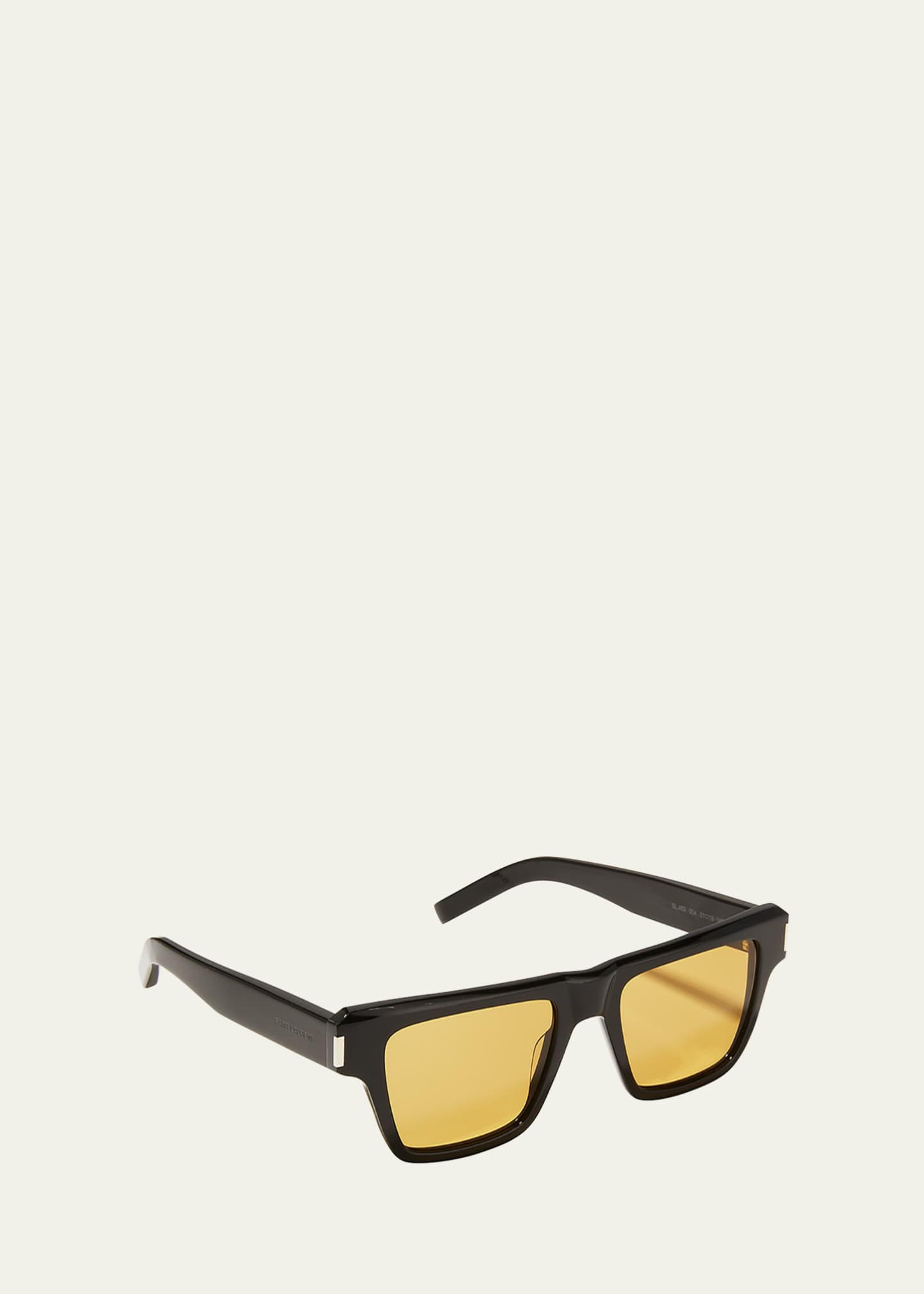 Saint Laurent Men's Square Acetate Sunglasses Image 2 of 3