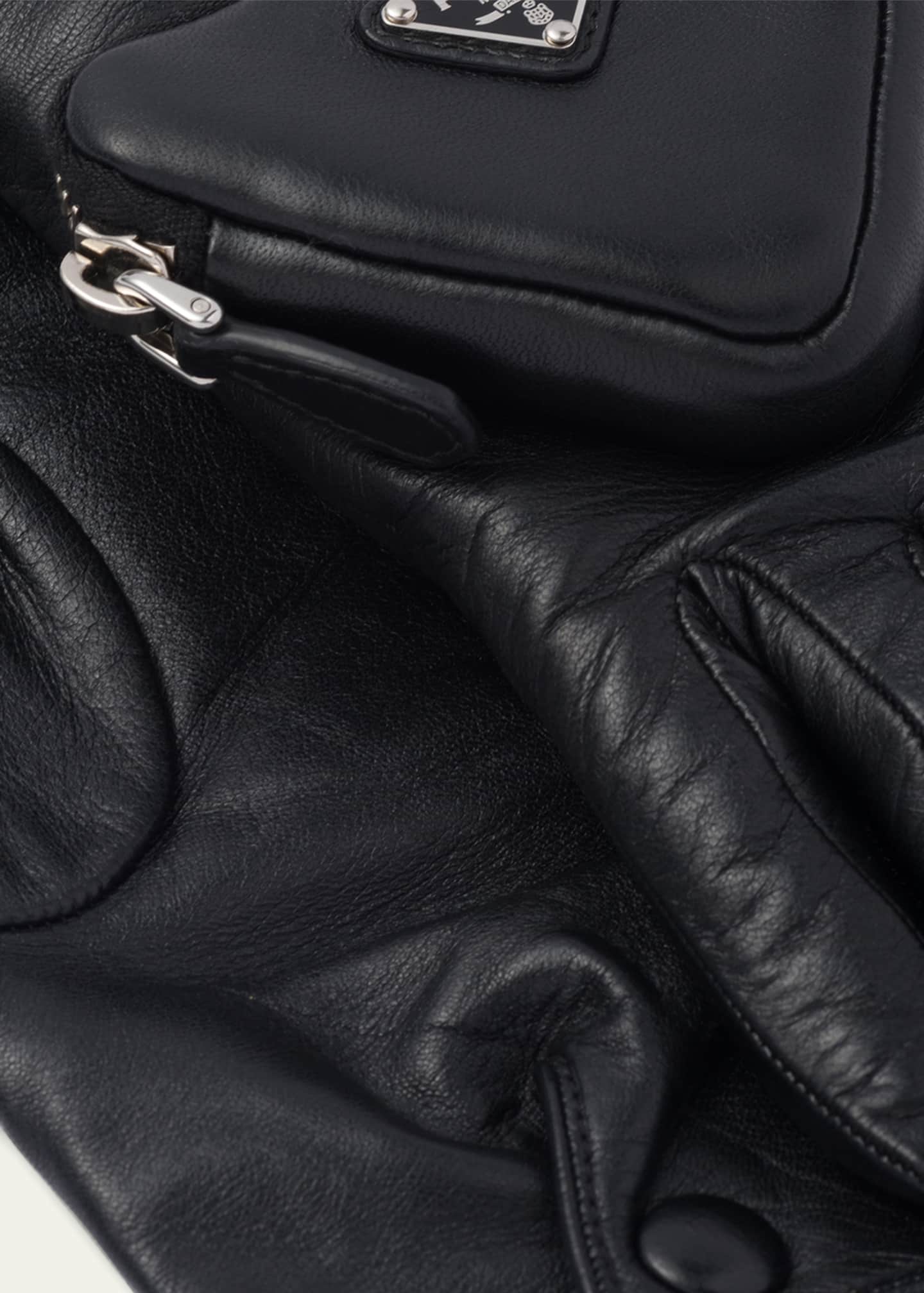 Prada Runaway Napa Gloves w/ Zip Pouch - Bergdorf Goodman