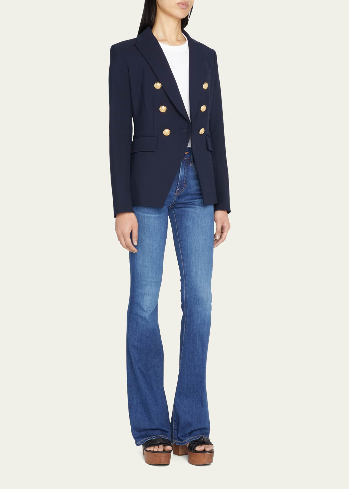 Veronica Beard Beverly High-Rise Skinny Flare Jeans Image 2 of 5