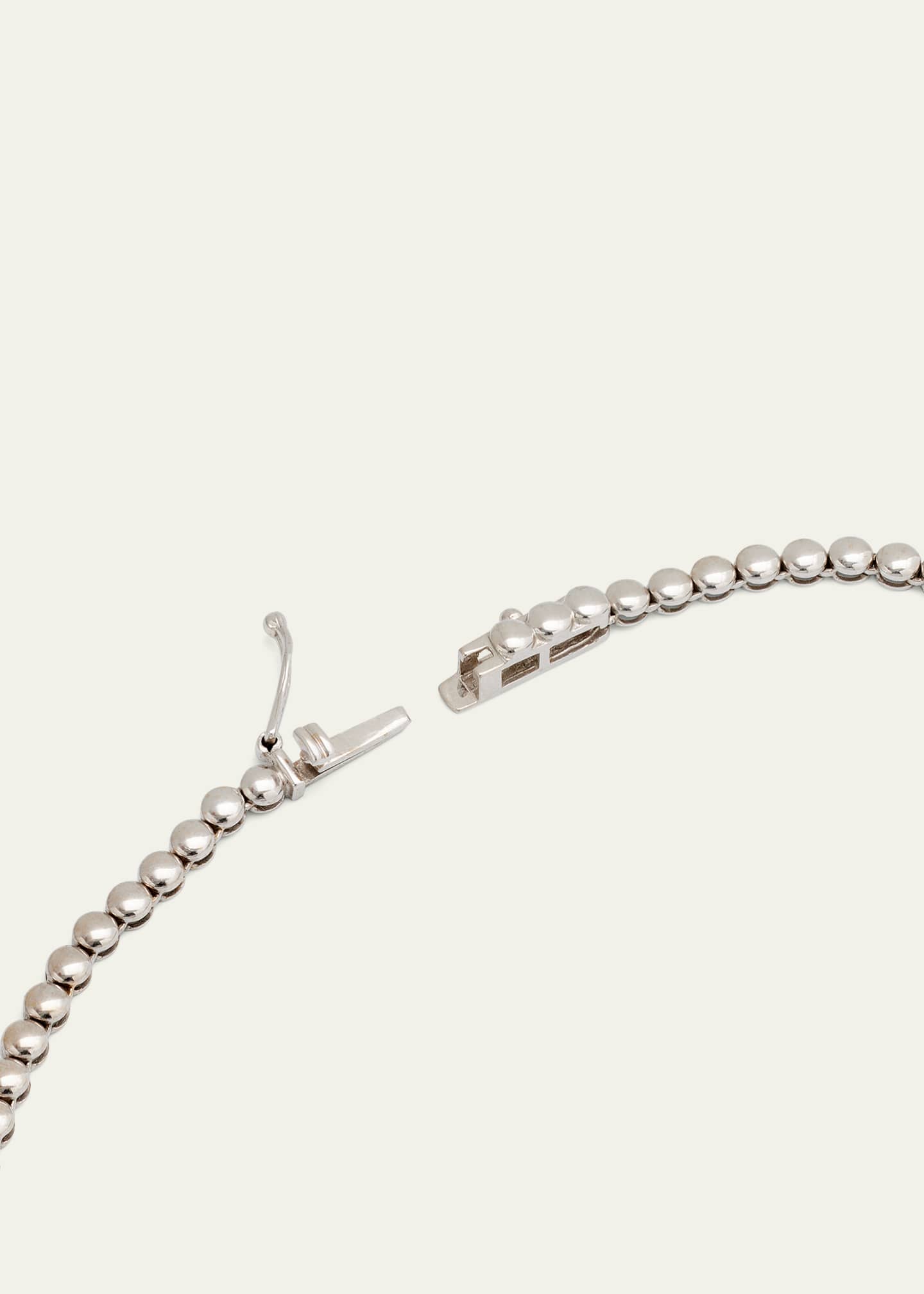 Jennifer Meyer 18k White Gold Graduated Diamond Tennis Necklace Image 4 of 4
