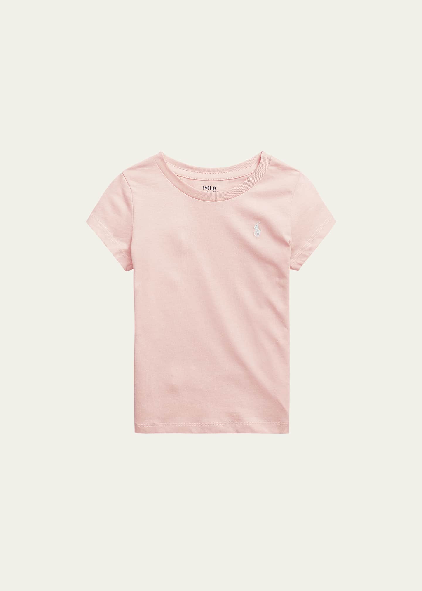 Ralph Lauren Childrenswear Girl's Logo Embroidered T-Shirt, Size 2-6X Image 1 of 2