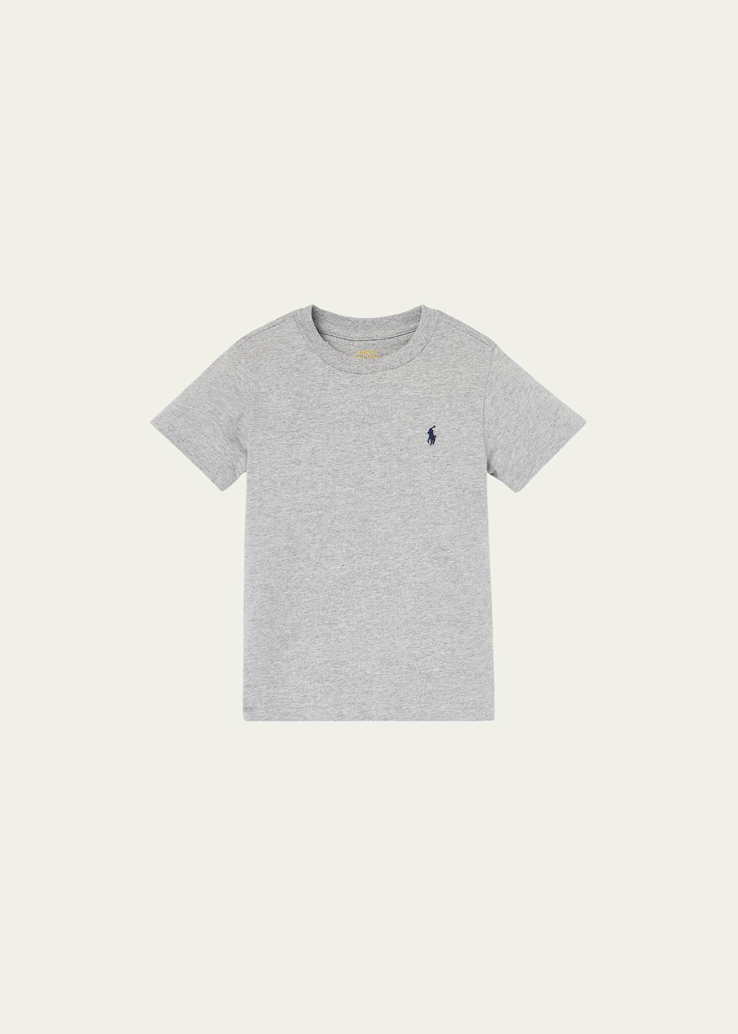 Ralph Lauren Childrenswear Boy's Cotton Jersey Crewneck Tee, Size 2-7 Image 1 of 2