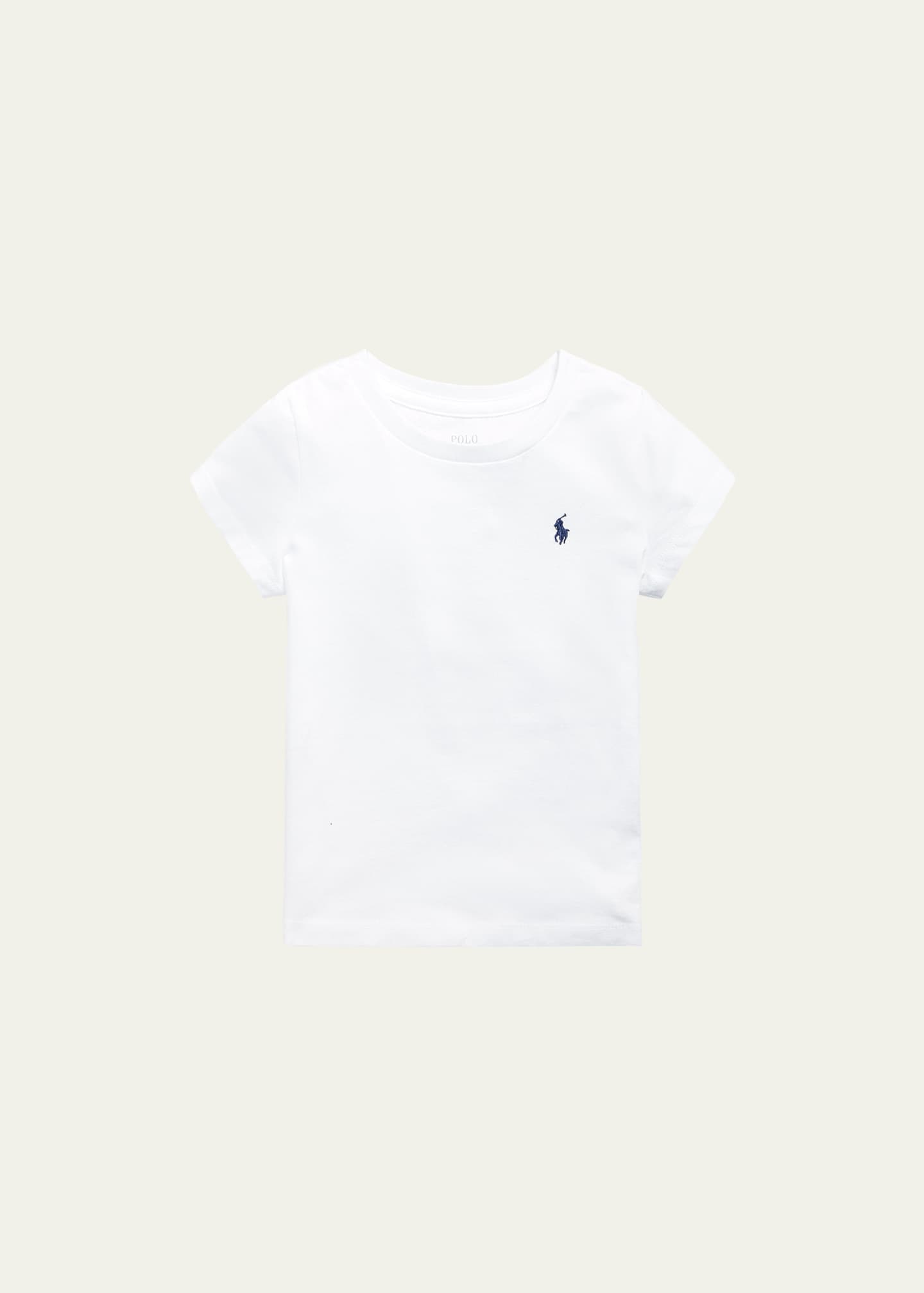 Ralph Lauren Childrenswear Girl's Logo Embroidered T-Shirt, Size 2-6X Image 1 of 2