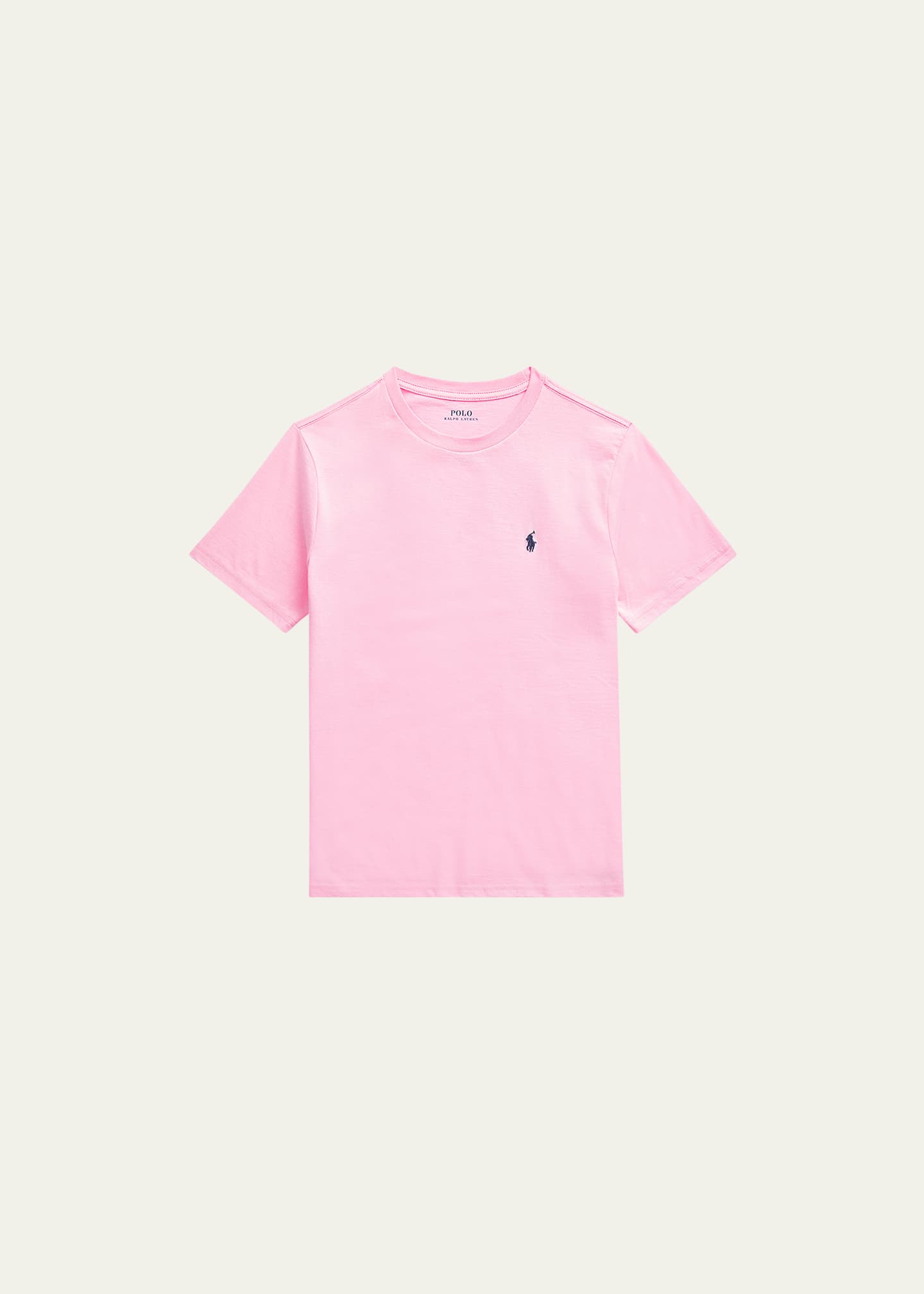 Ralph Lauren Childrenswear Boy's Cotton Jersey Crewneck Tee, Size S-XL Image 1 of 2