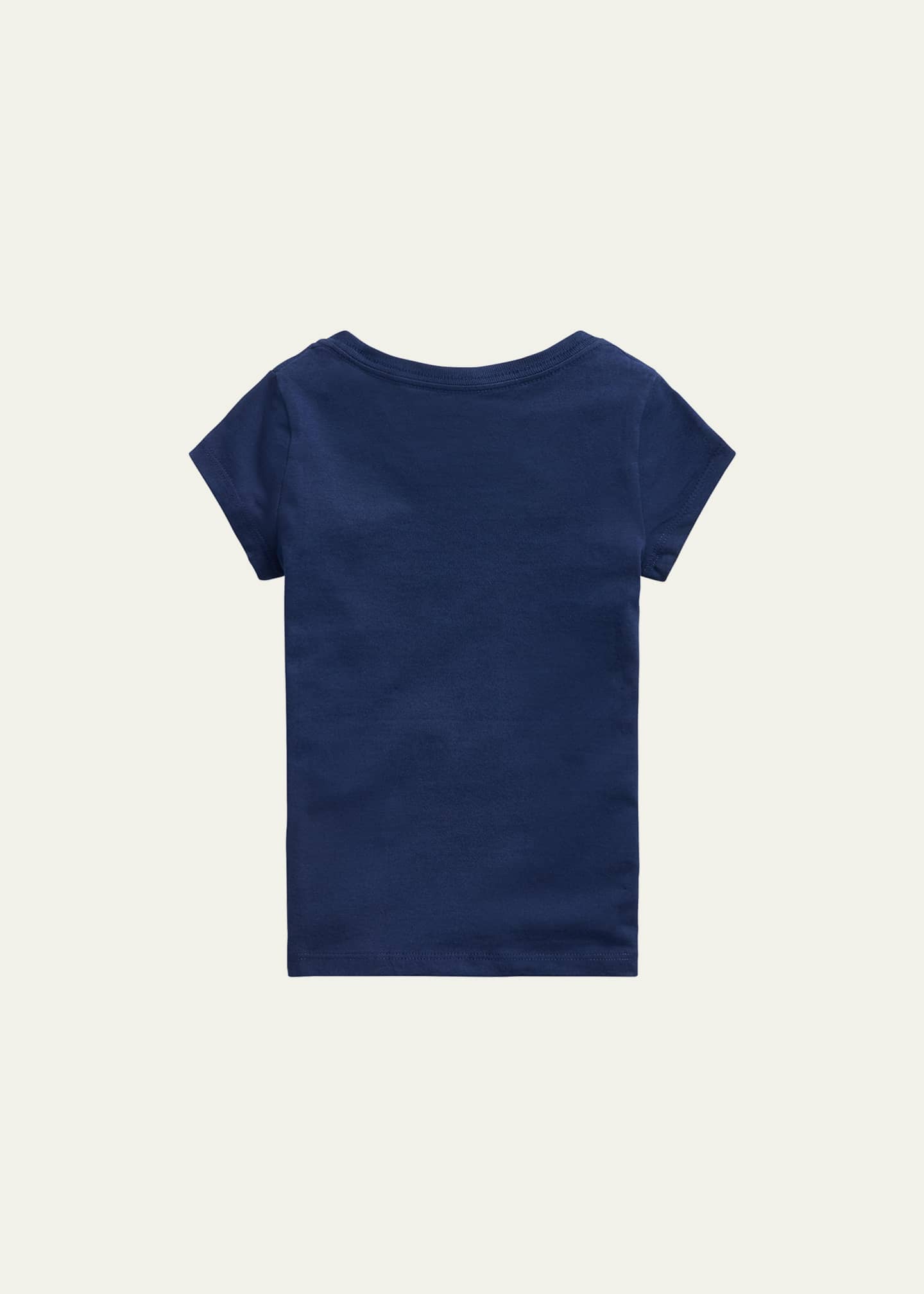 Ralph Lauren Childrenswear Girl's Logo Embroidered T-Shirt, Size 2-4 Image 2 of 2