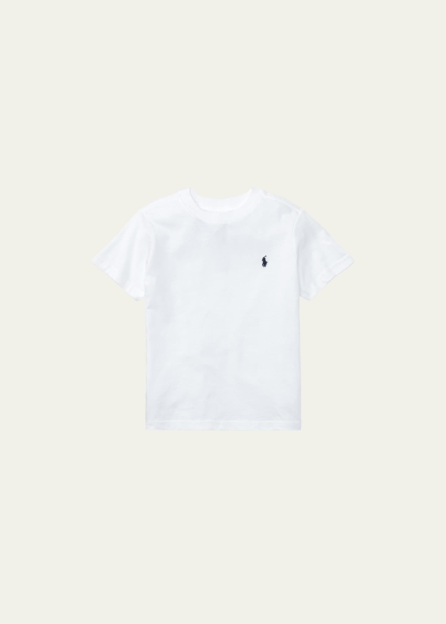 Ralph Lauren Childrenswear Boy's Cotton Jersey Crewneck Tee, Size S-XL Image 1 of 2