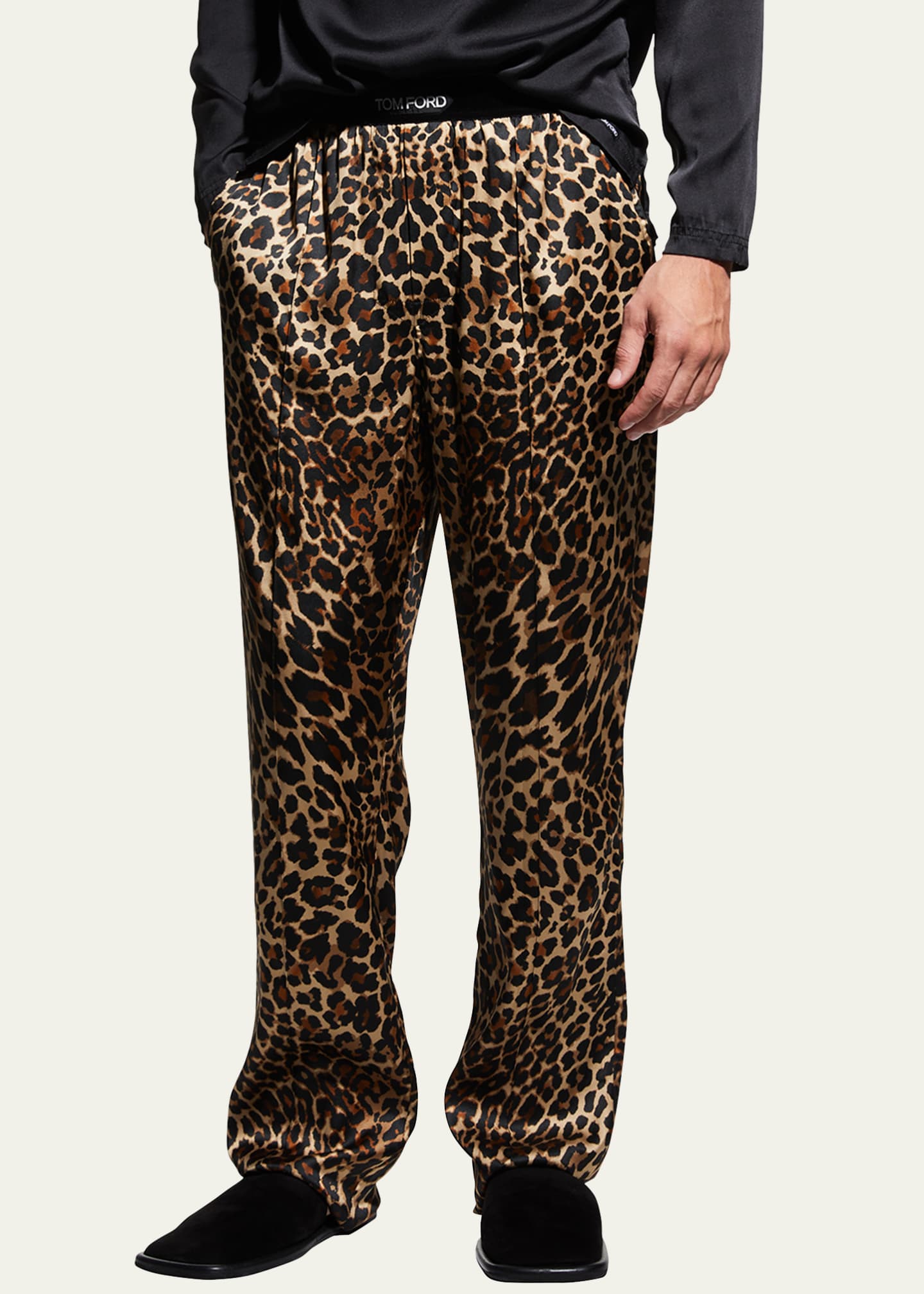 TOM FORD Men's Leopard Silk Pajama Pants - Bergdorf Goodman