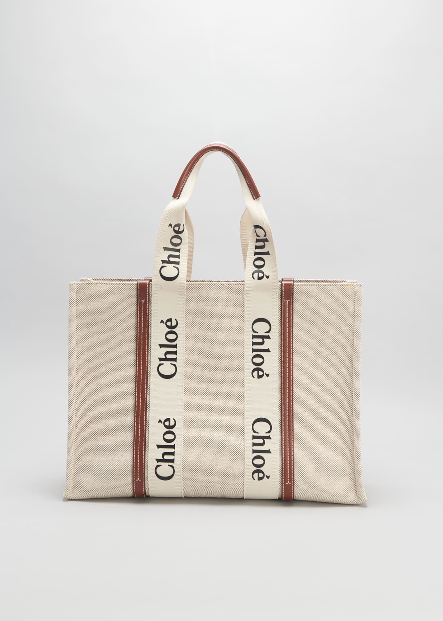 Chloe Woody Small Canvas Tote Crossbody Bag - Bergdorf Goodman