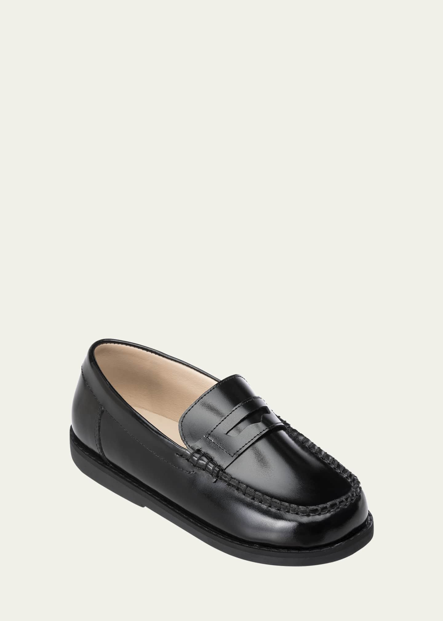 Girls black penny loafers discount