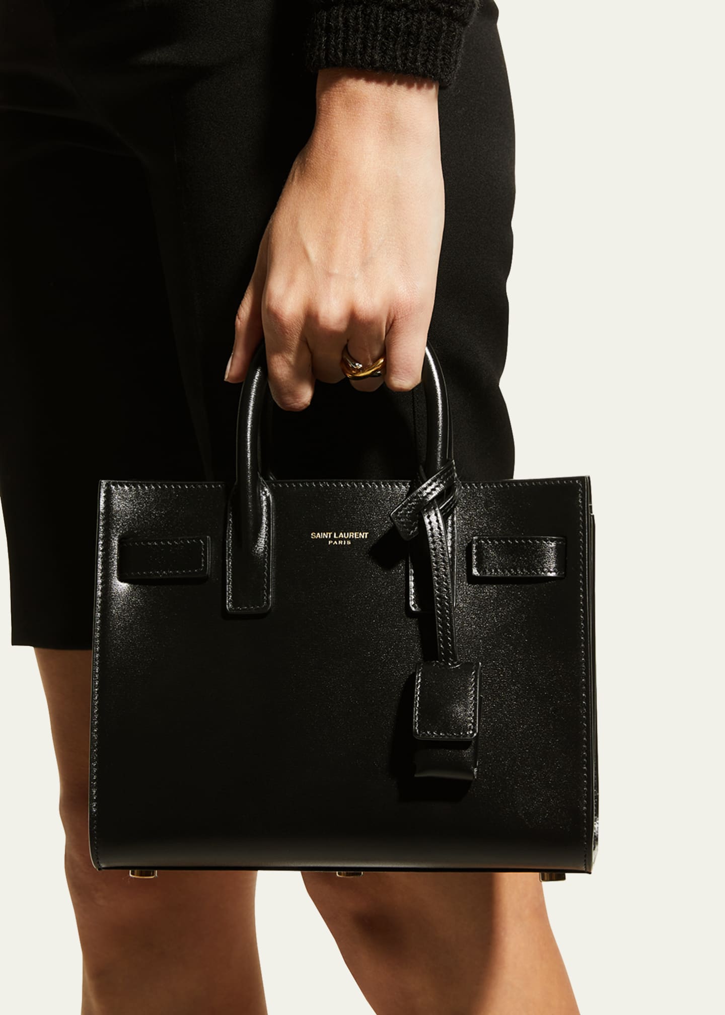 SAC DE JOUR NANO IN SMOOTH LEATHER, Saint Laurent