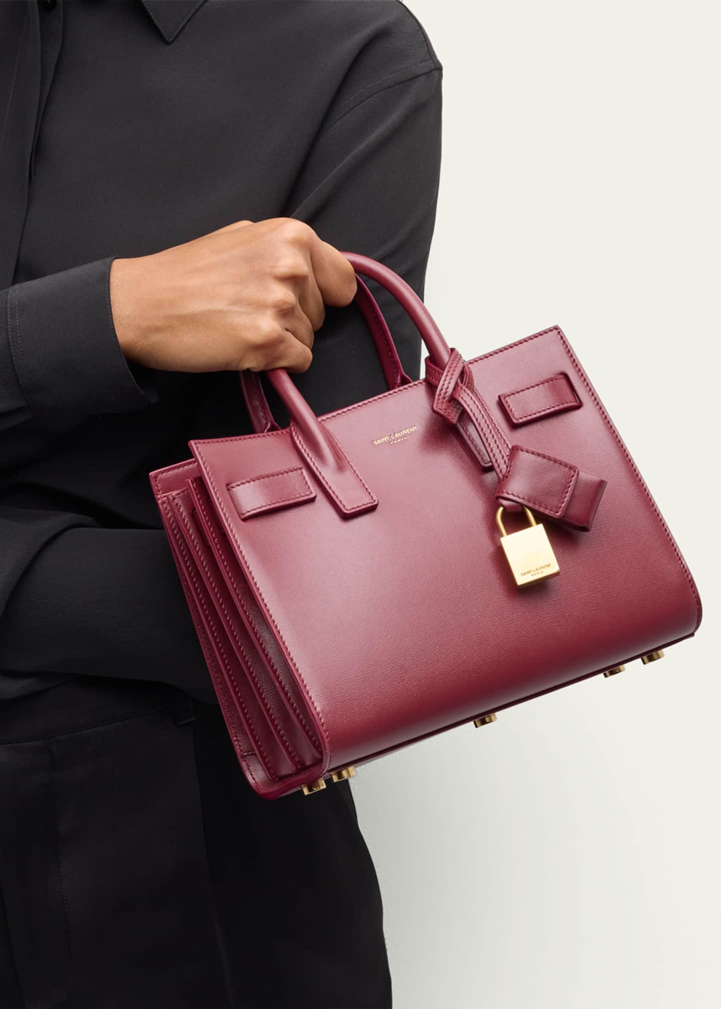 Saint Laurent Sac De Jour Nano Top-Handle Bag in Smooth Leather Image 2 of 6