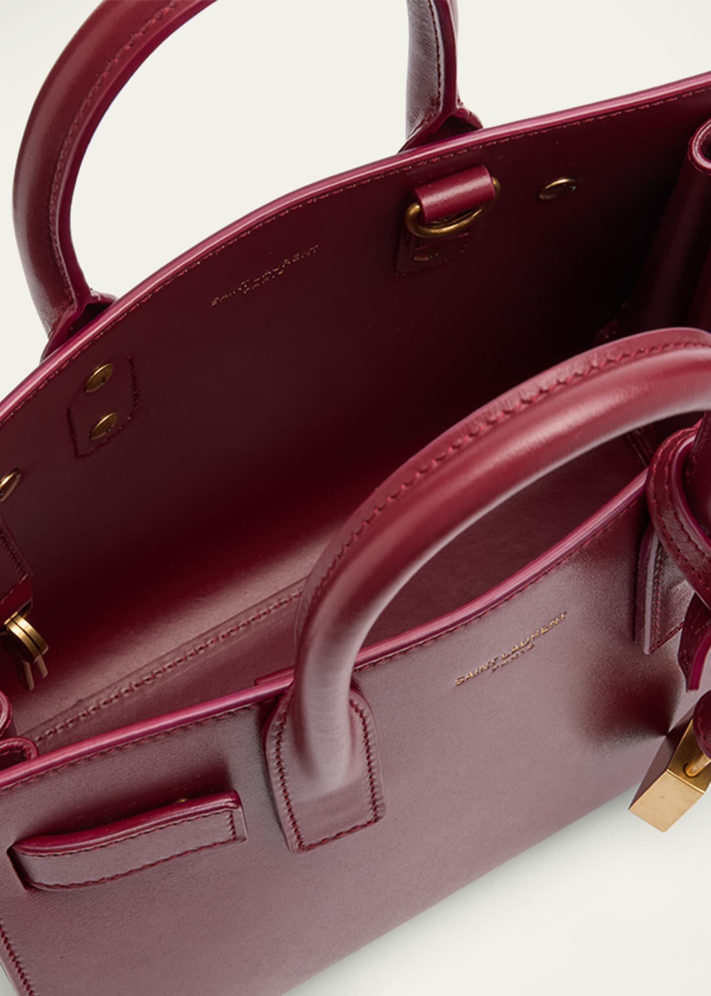 Saint Laurent Sac De Jour Nano Top-Handle Bag in Smooth Leather Image 4 of 6