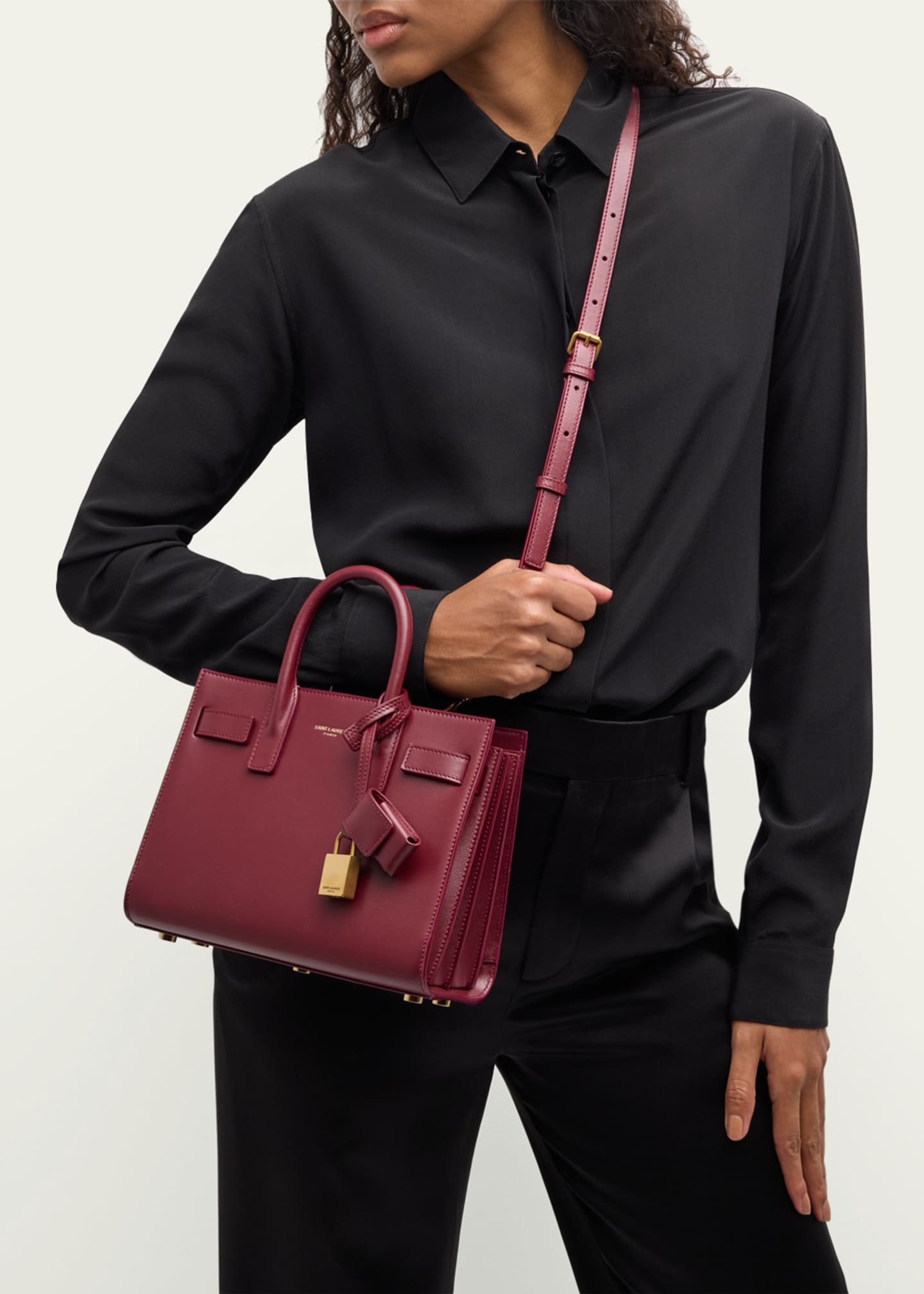 Saint Laurent Sac De Jour Nano Top-Handle Bag in Smooth Leather Image 6 of 6