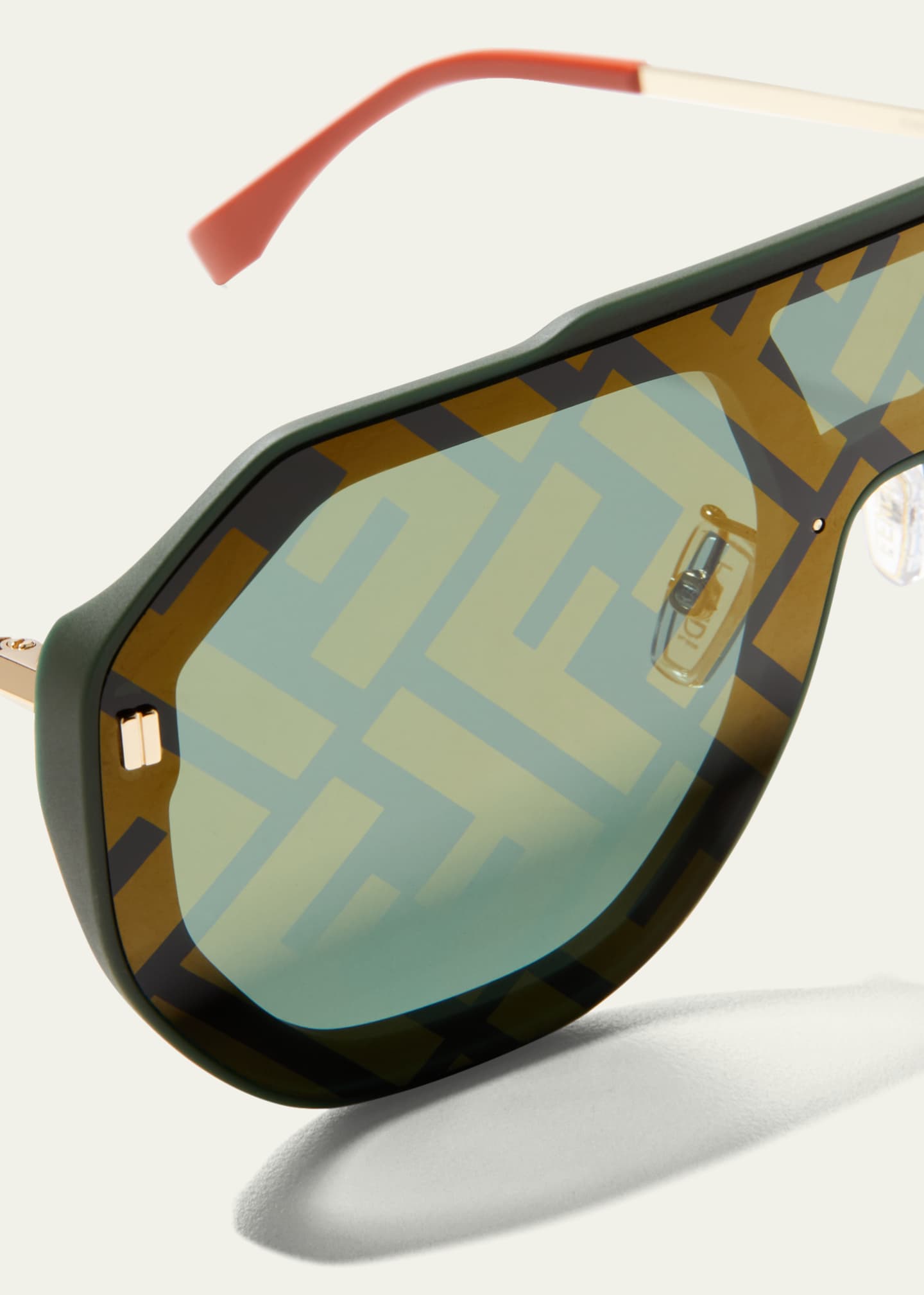 Fendi FF Logo Injection Plastic Shield Sunglasses