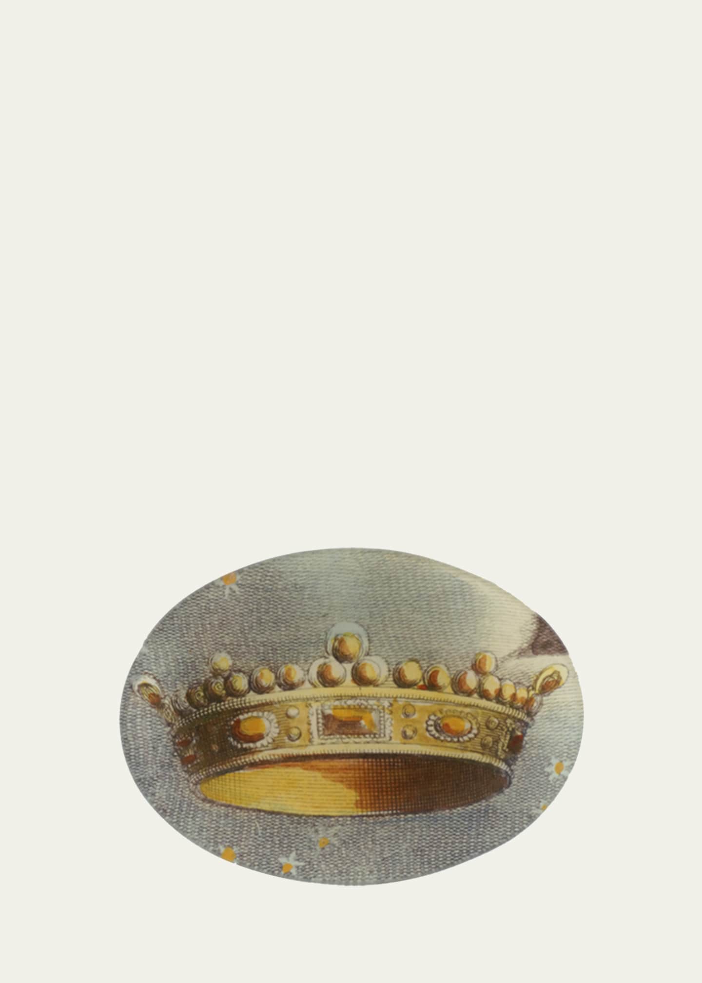 John Derian Crown Decorative Oval Tray