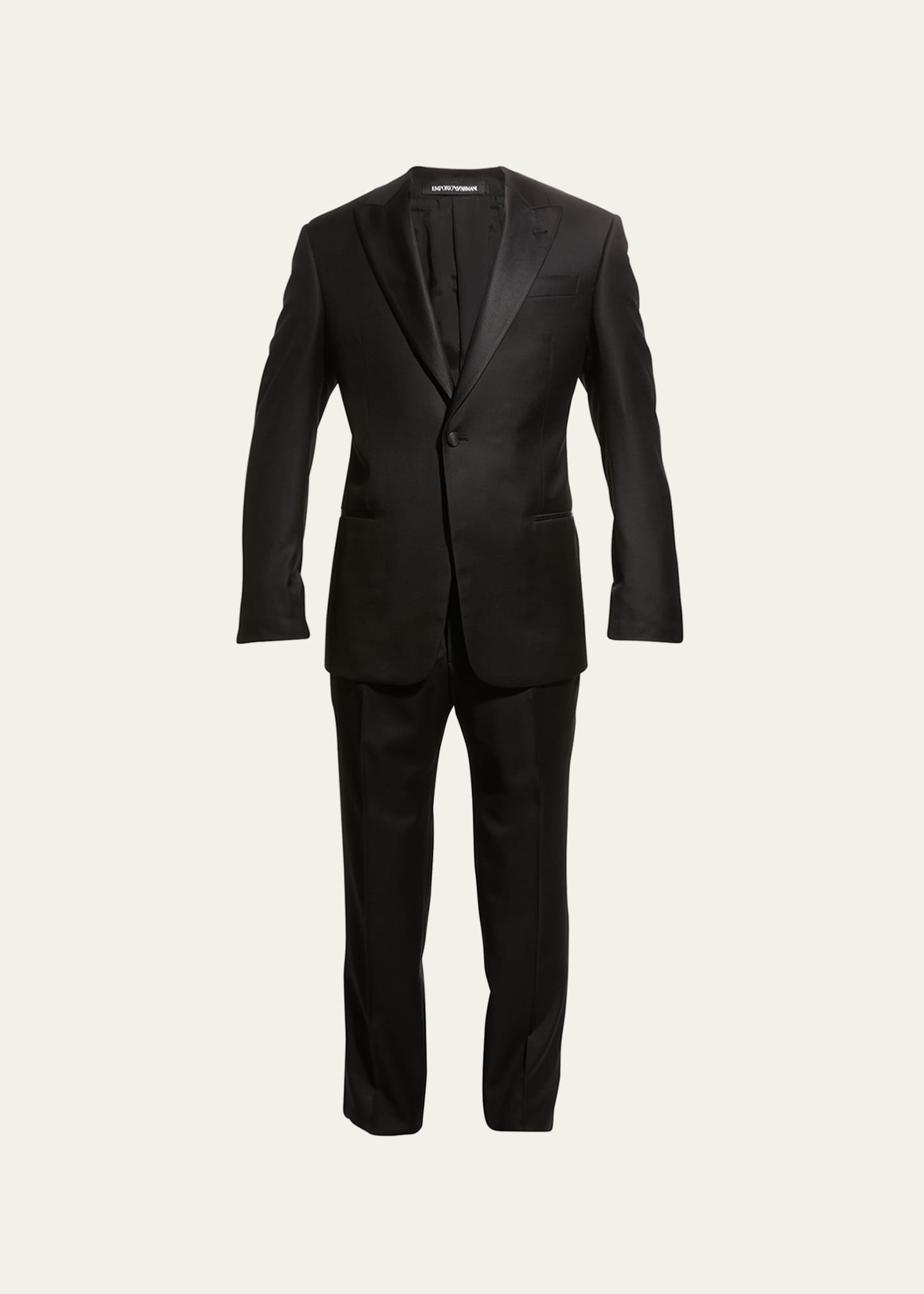 Emporio Armani Men's Solid Peak-Lapel Tuxedo - Bergdorf Goodman