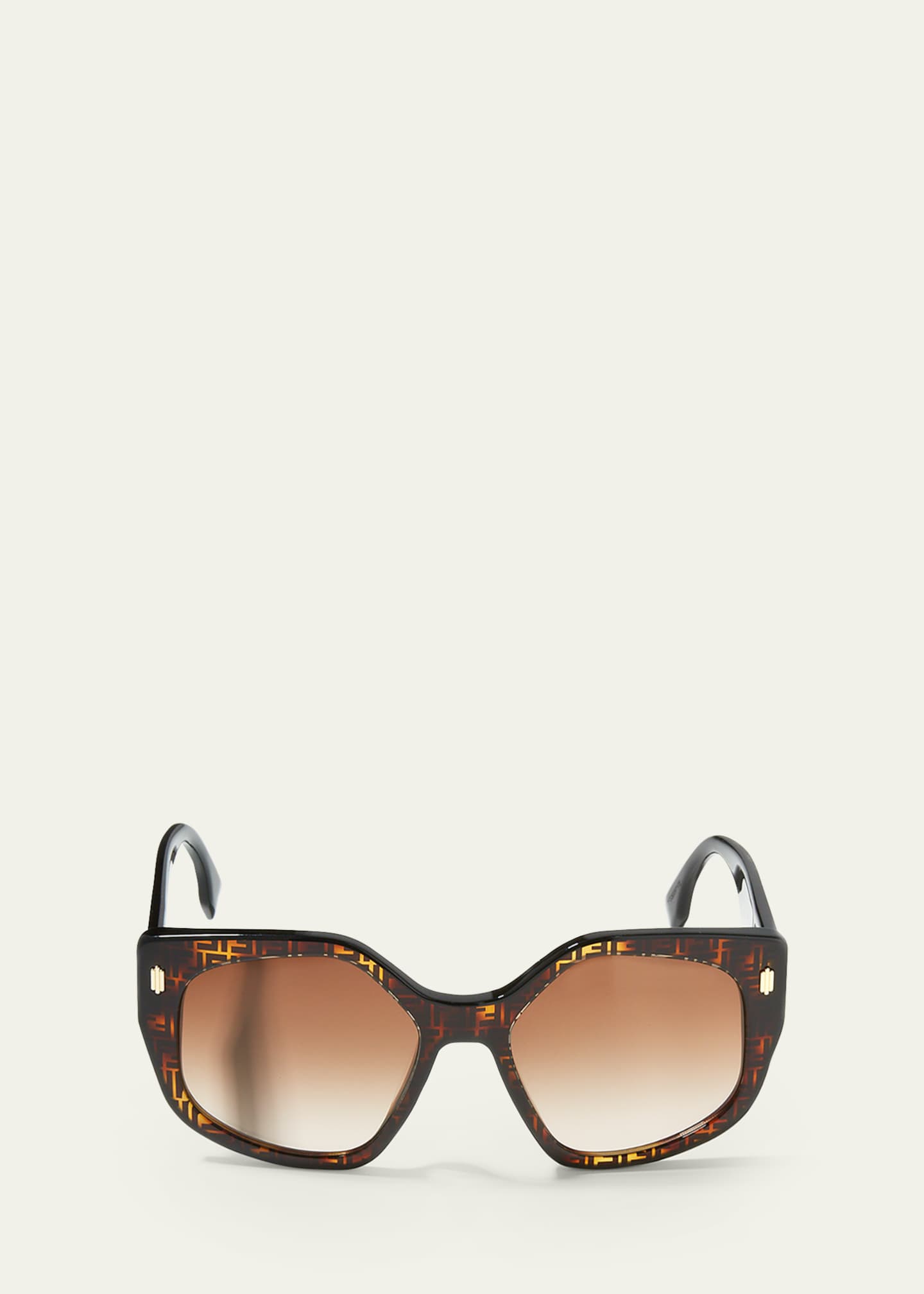 Fendi Geometric Square Acetate Sunglasses Image 3 of 5
