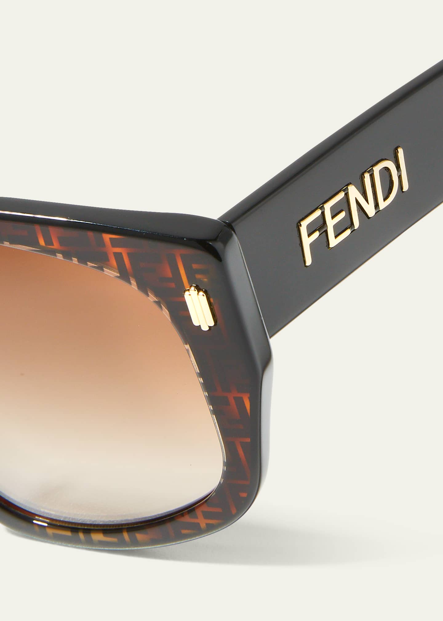 Fendi Geometric Square Acetate Sunglasses Image 4 of 5