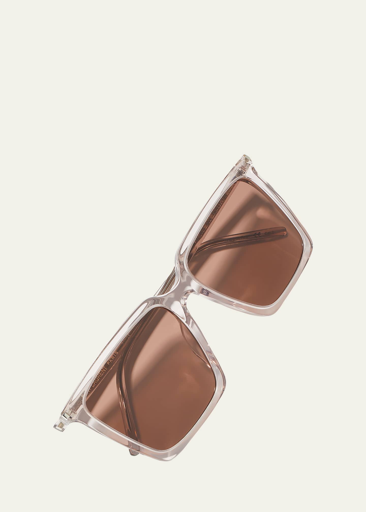 Saint Laurent Oversized Rectangle Acetate Sunglasses - Bergdorf Goodman