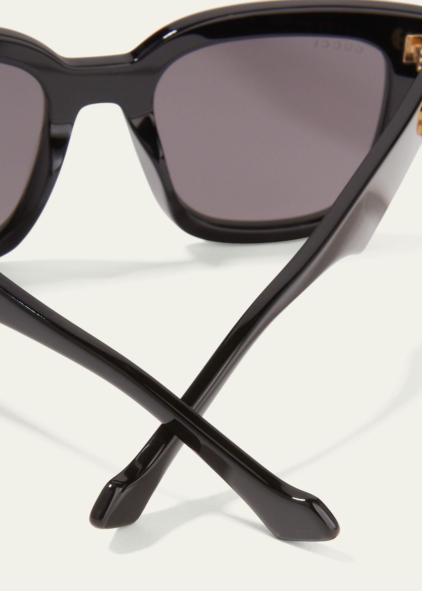 Gucci Oversized Rectangle Acetate Sunglasses - Bergdorf Goodman