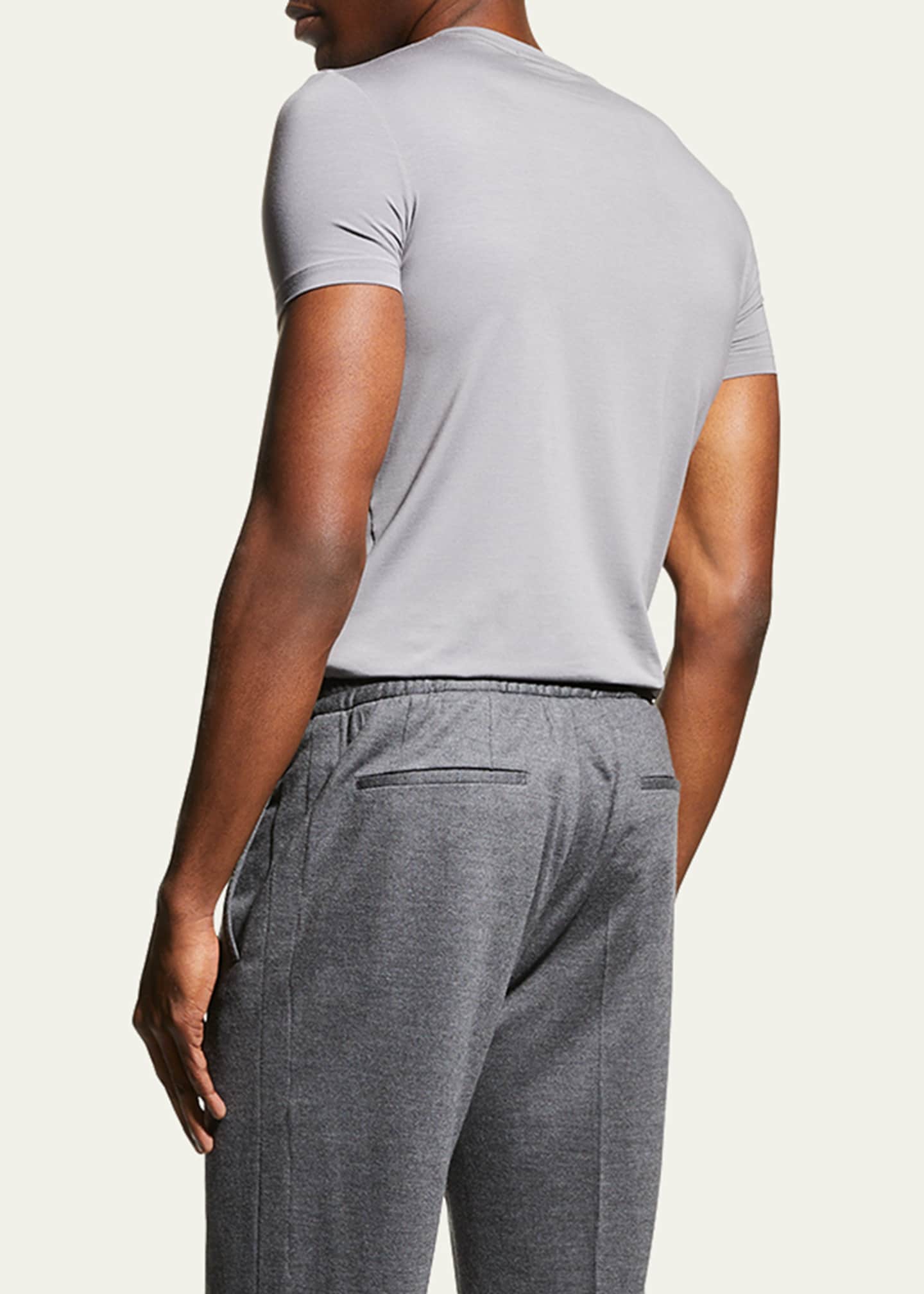 ZEGNA Men's Stretch-Modal Crew T-Shirt Image 3 of 5