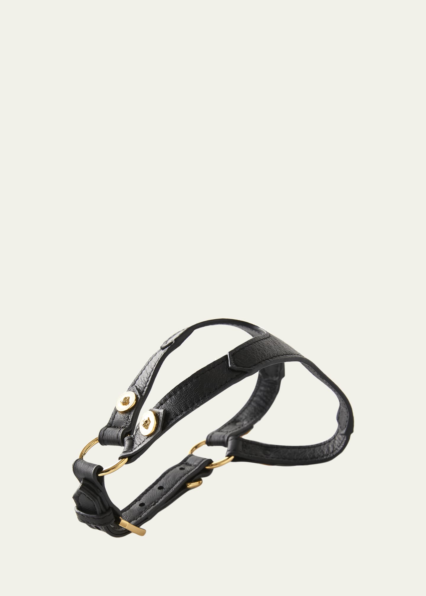 Versace Leather Dog Harness with Medusa Studs Bergdorf Goodman