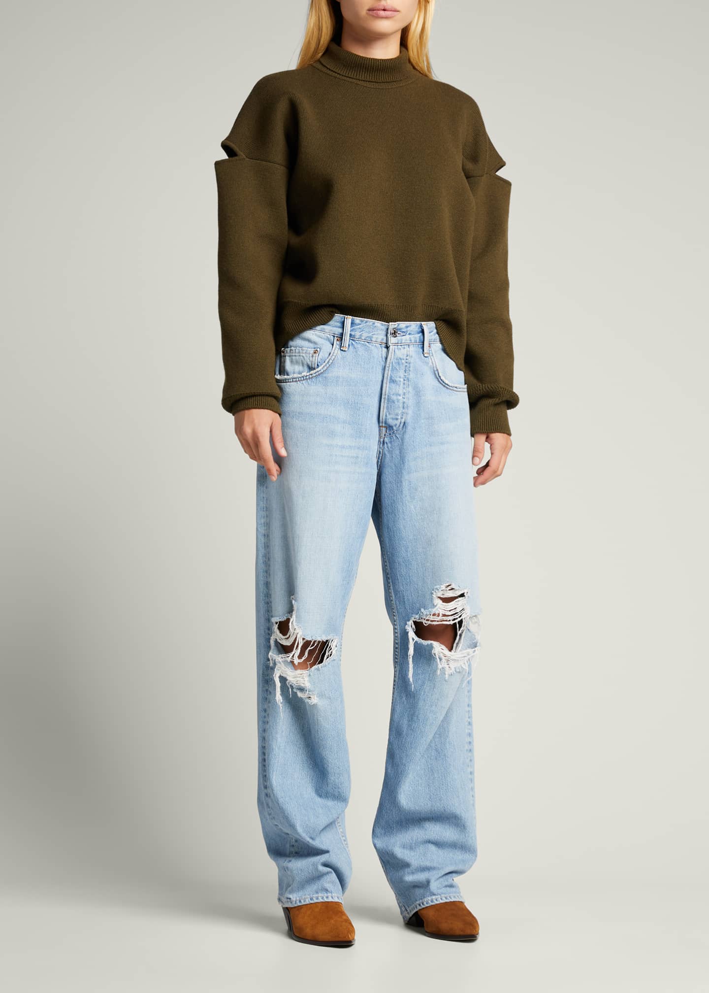 GRLFRND Bella Low-Rise Boyfriend Jeans - Bergdorf Goodman