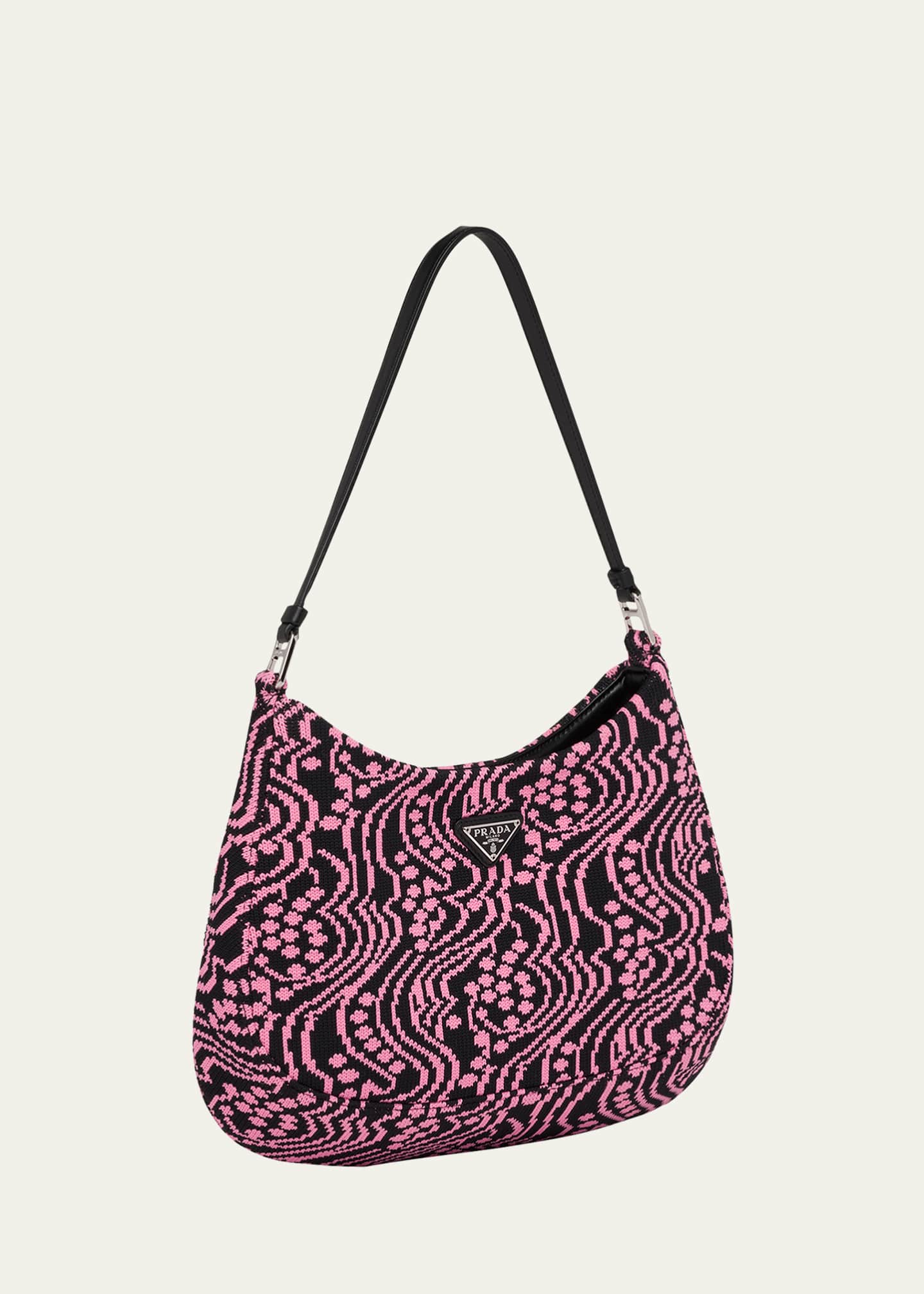 Prada Cleo Jacquard Bicolor Hobo Bag Bergdorf Goodman