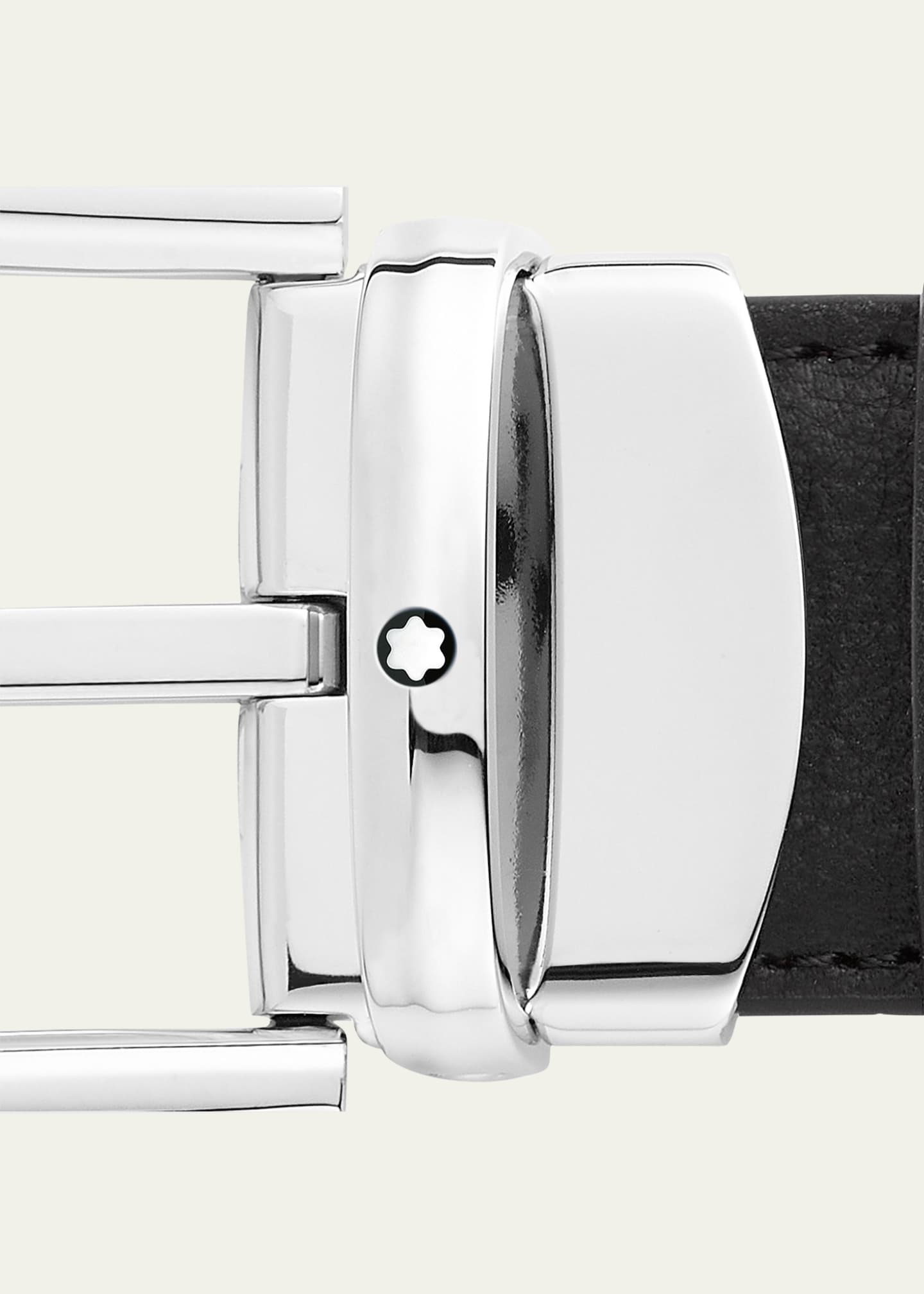 Montblanc Men's Horseshoe-Buckle Reversible Leather Belt Image 4 of 4
