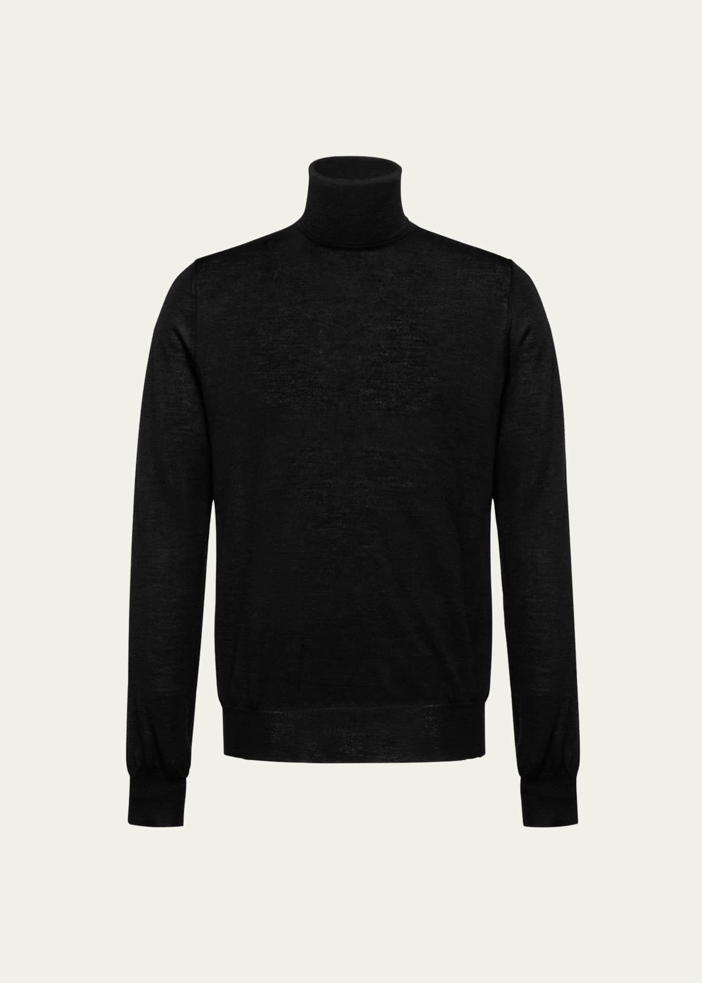 Men's Turtle Neck Cashmere Sweater Black