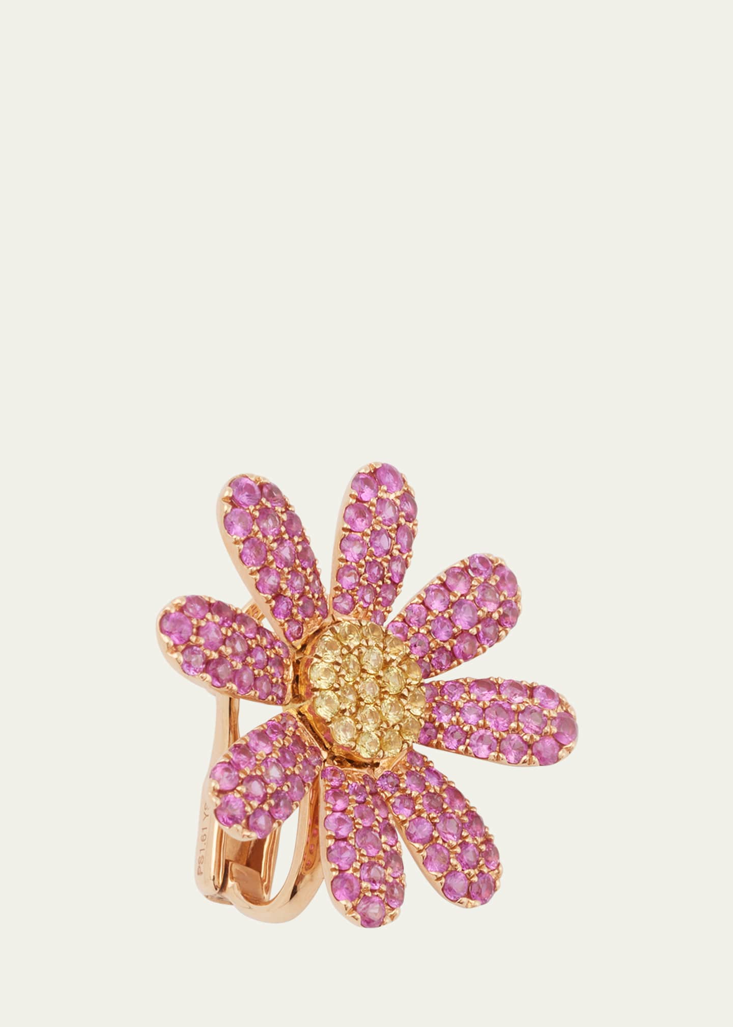 Mio Harutaka 18k Rose Gold Margaret Single Earring With Pink Sapphire Image 3 of 4