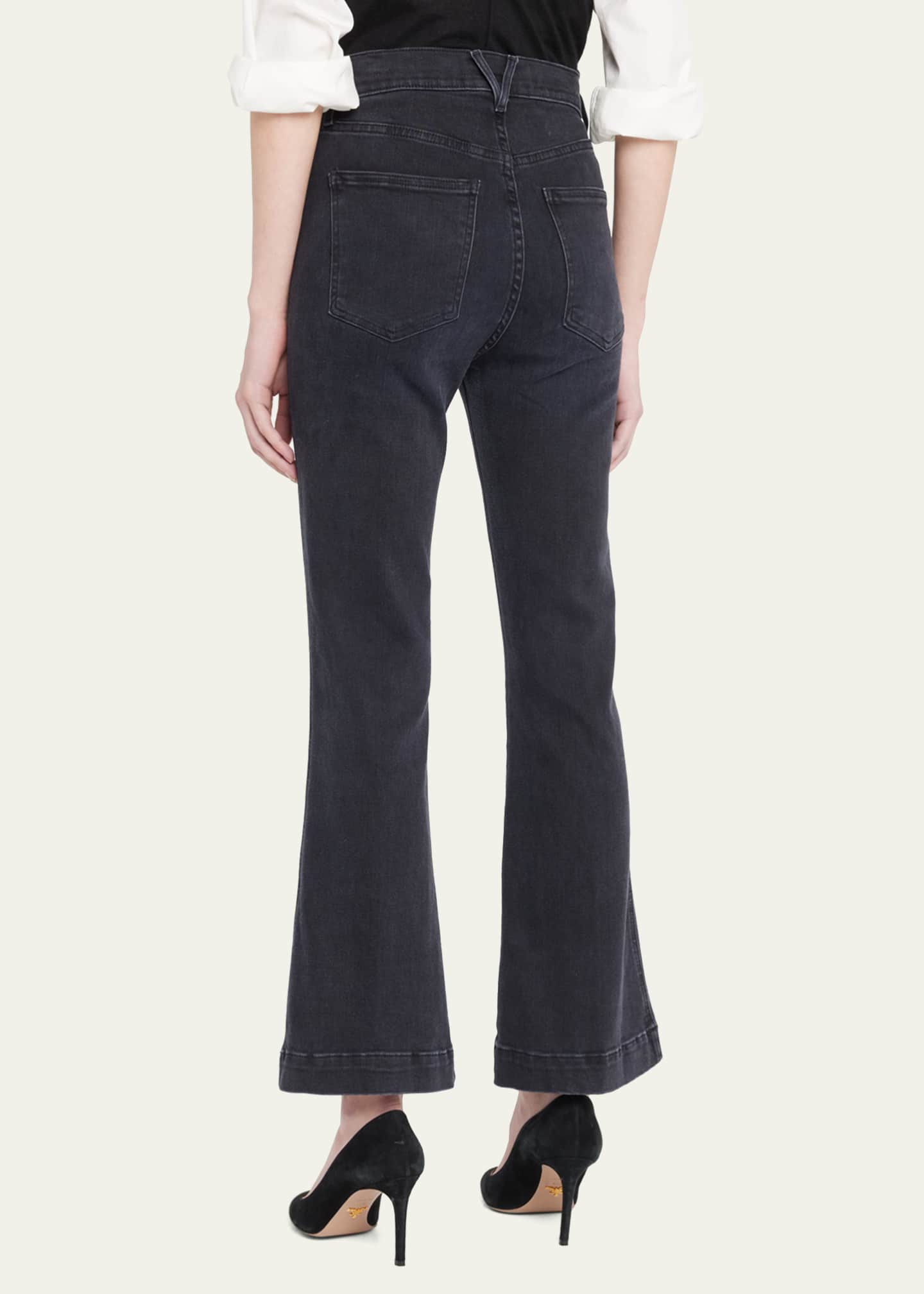 Veronica Beard Jeans Carson High-Rise Ankle Flare Jeans - Bergdorf Goodman