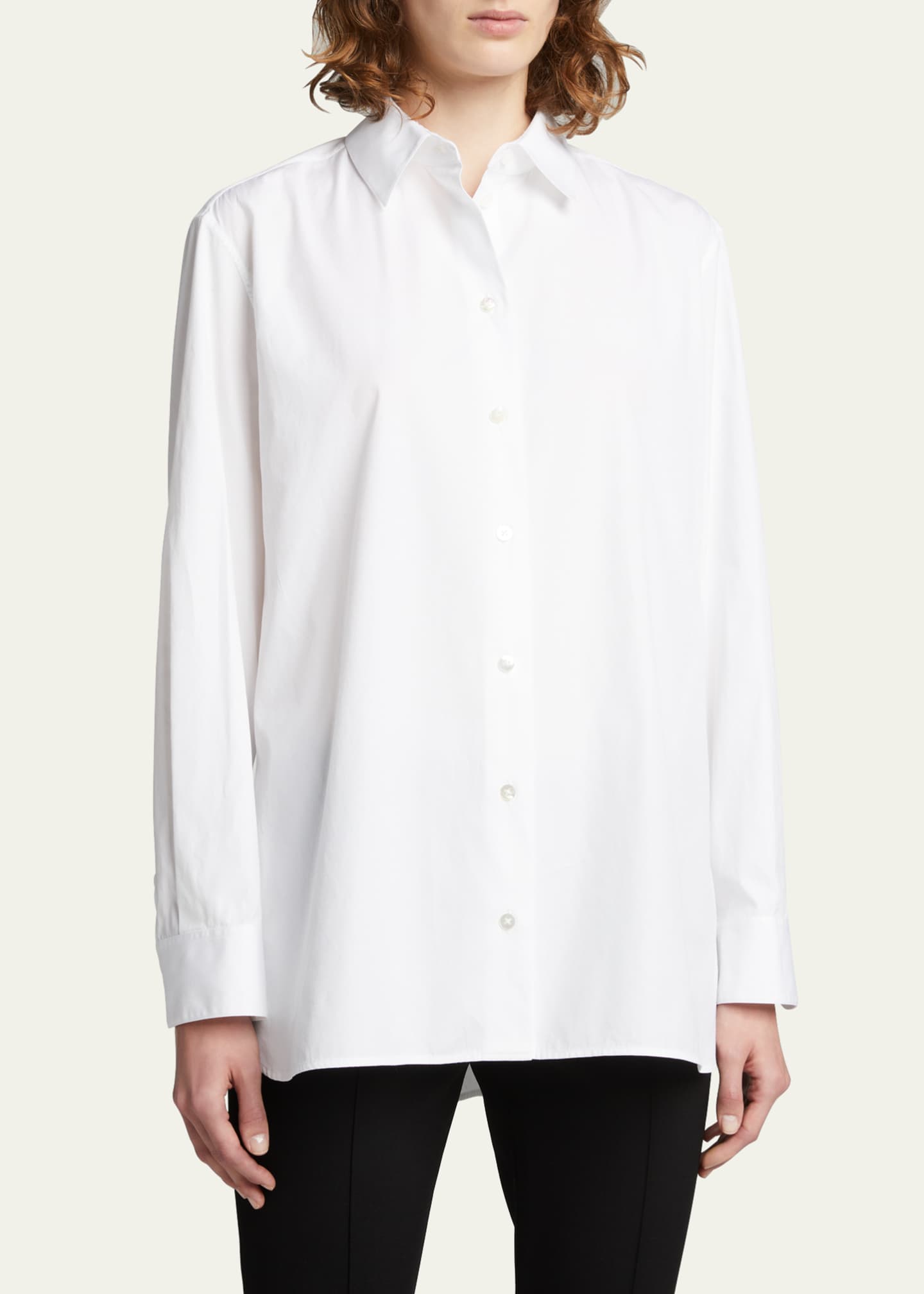 THE ROW Sisilia Oversized Poplin Shirt Image 4 of 5