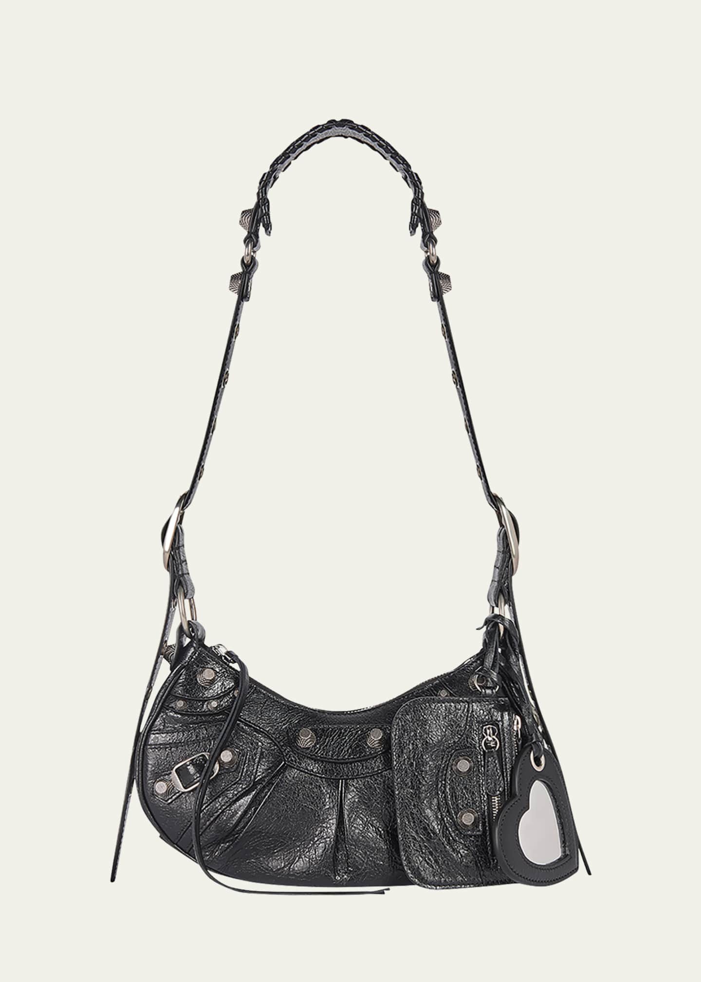 Balenciaga Women's Le Cagole Xs Studded Leather Shoulder Bag