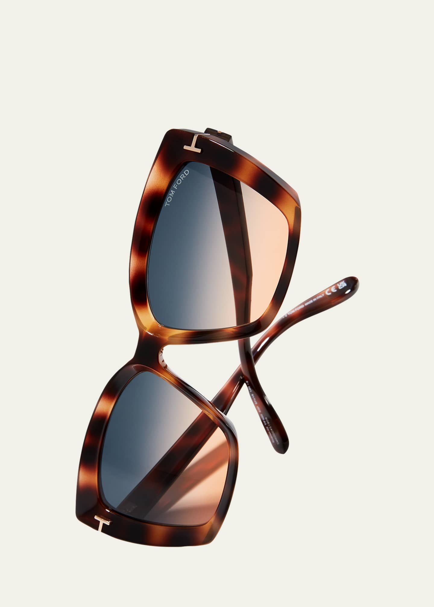TOM FORD Scarlet Square Injection Plastic Sunglasses - Bergdorf Goodman