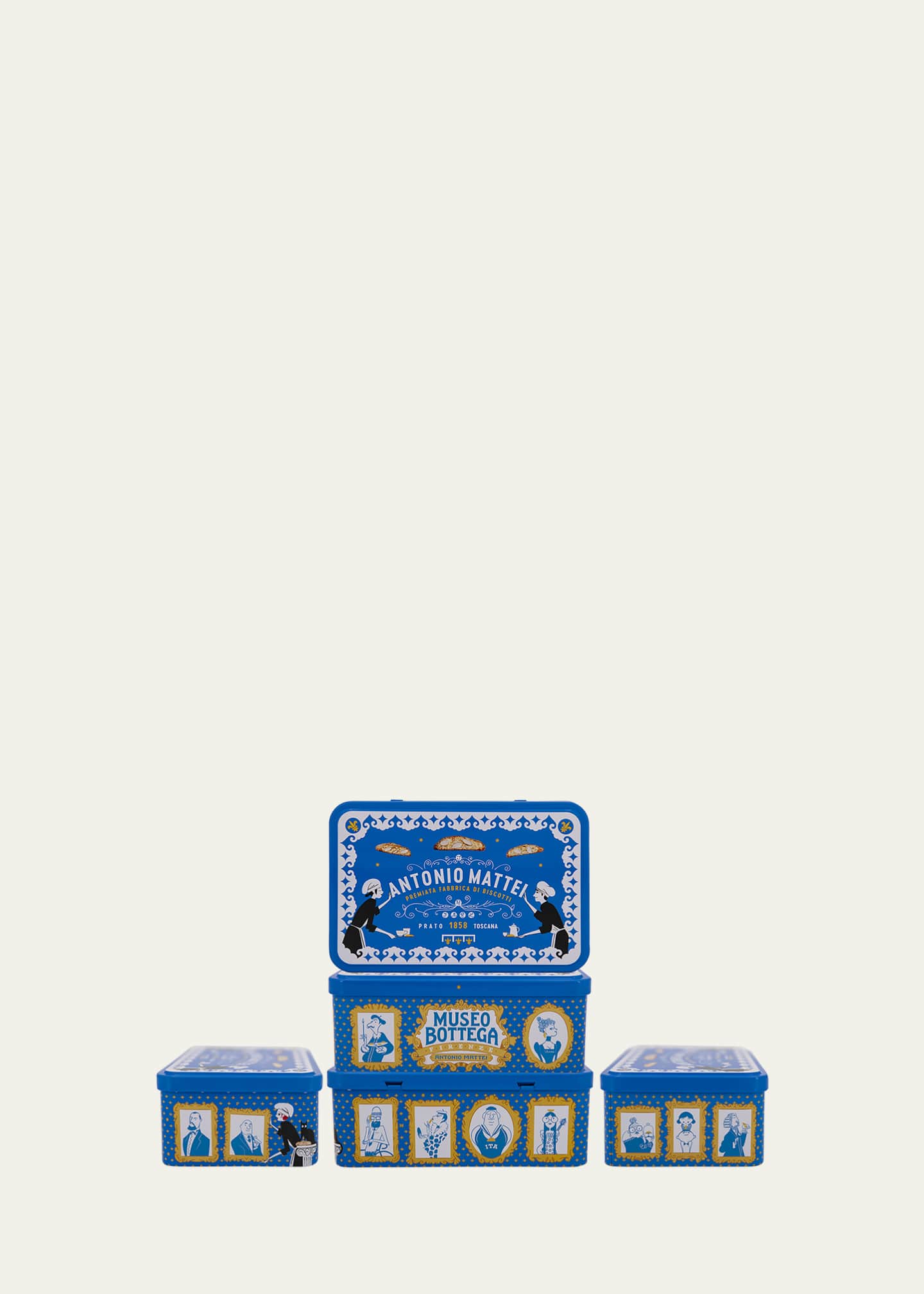 Antonio Mattei Biscottificio Renato Almond Biscotti Tin Box, 300 Grams Image 1 of 3
