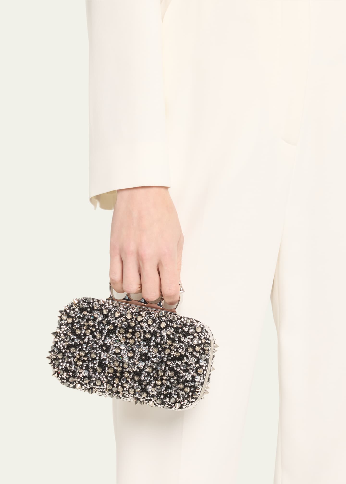 Alexander mcqueen four ring clutch on sale