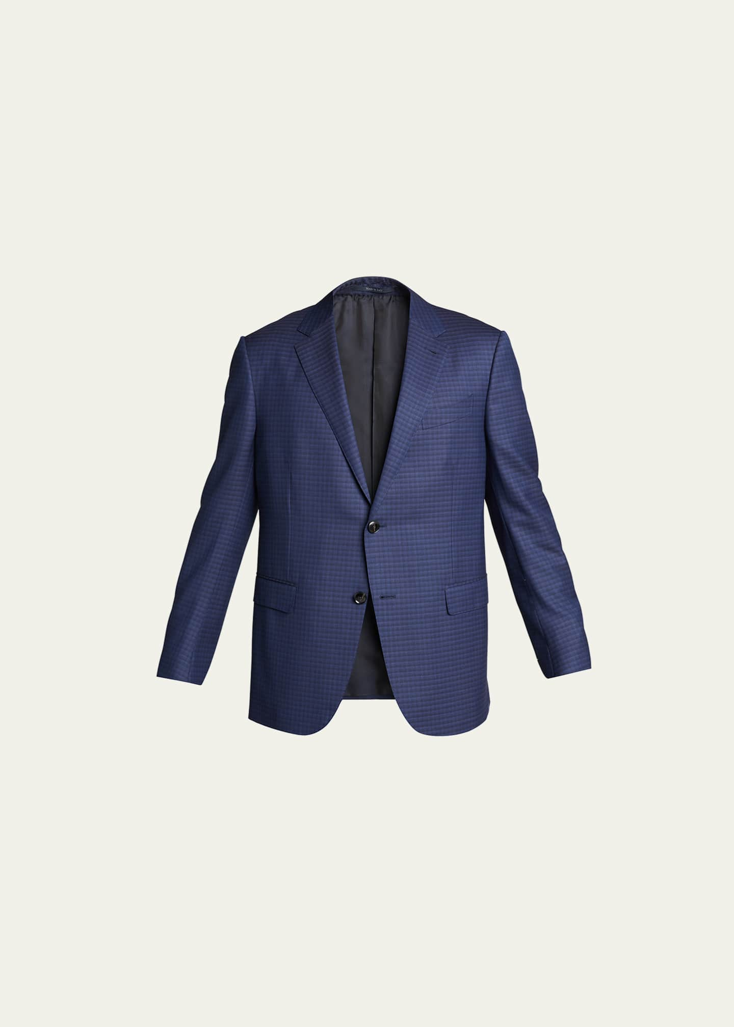 ZEGNA Men's Tonal Check Wool Sport Jacket - Bergdorf Goodman