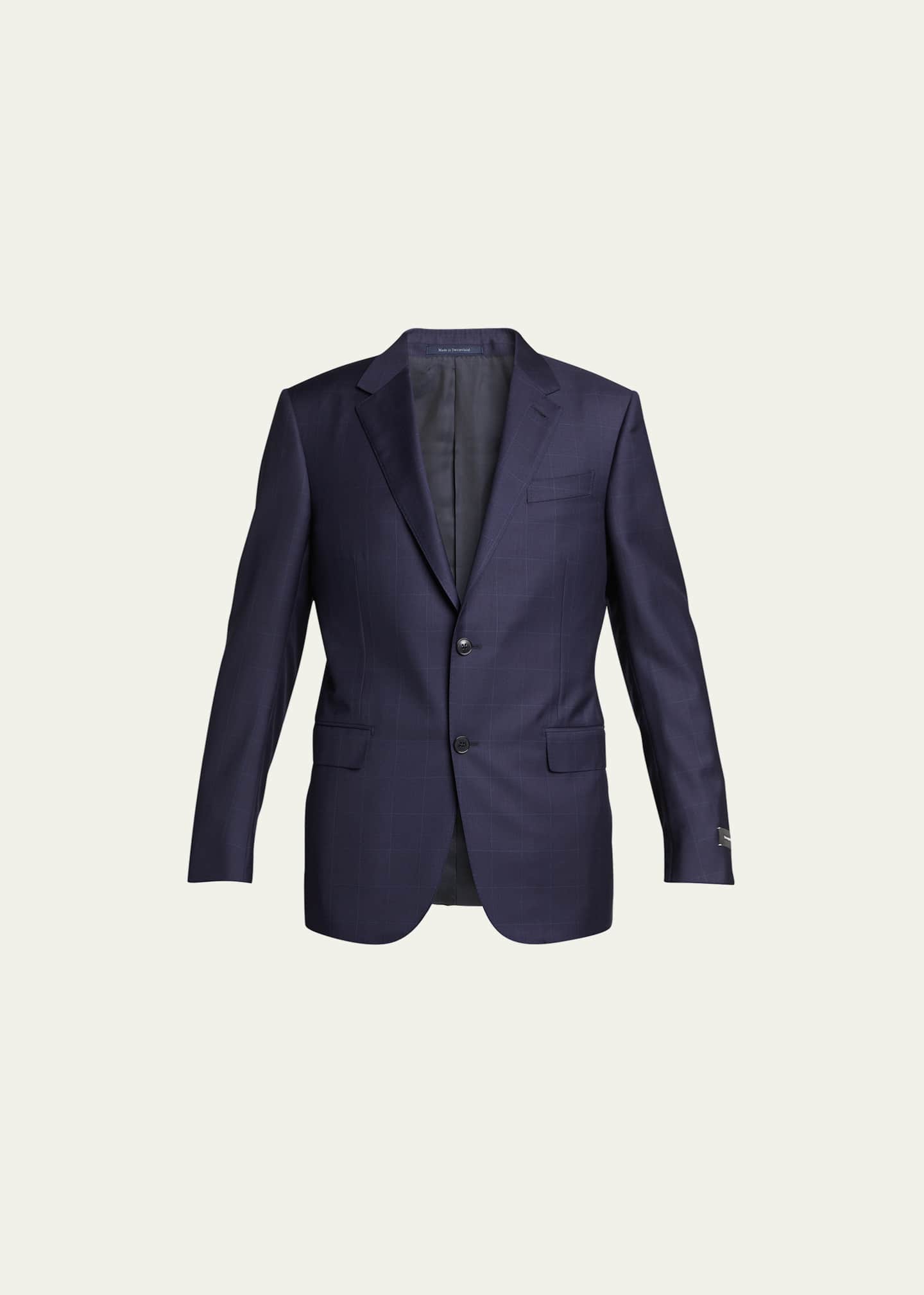 ZEGNA Men s Wool Windowpane Sport Jacket Bergdorf Goodman
