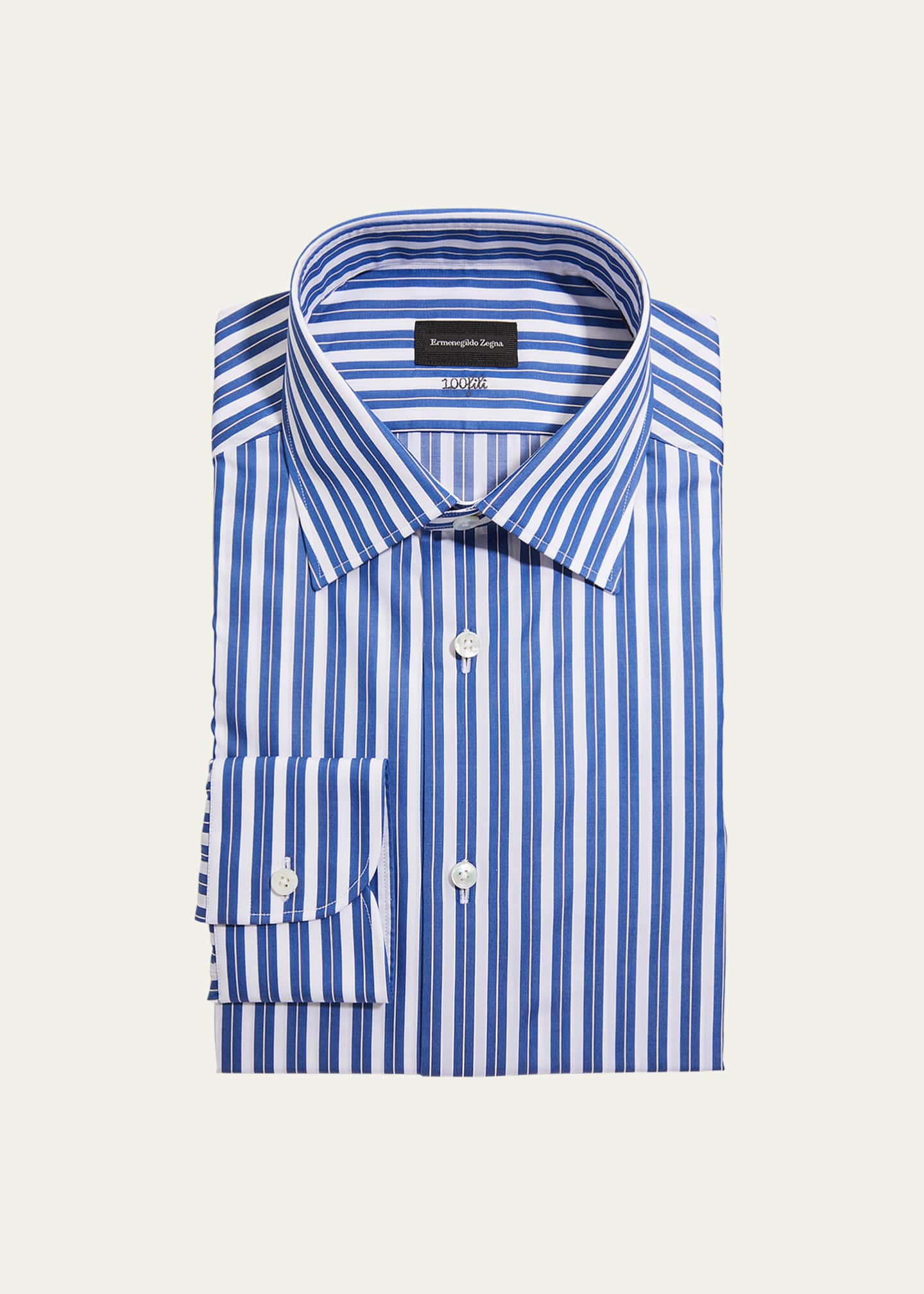ZEGNA Men's Double Stripe Cotton Dress