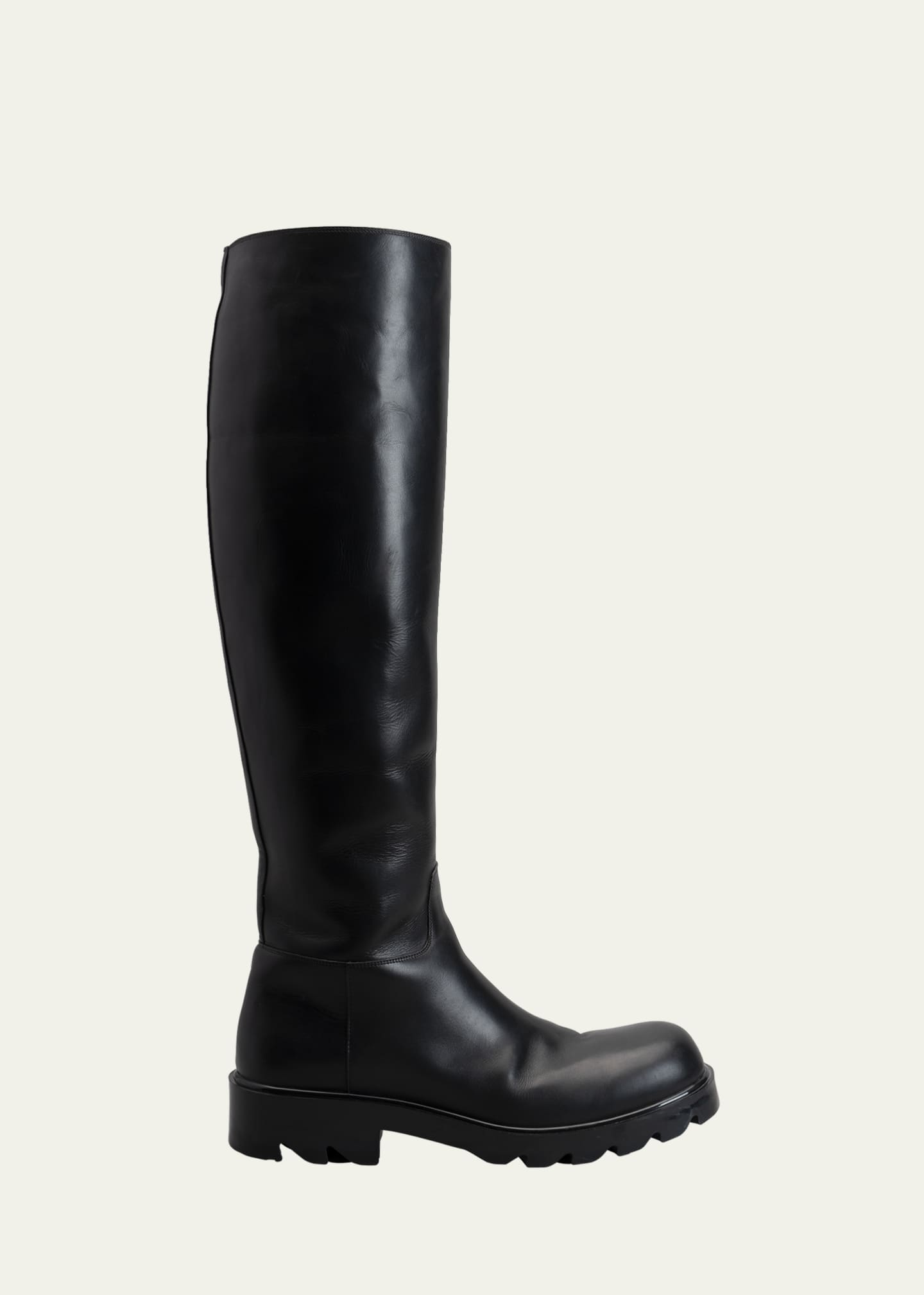 Bottega Veneta Lug-Sole Leather Tall Boots Image 1 of 5