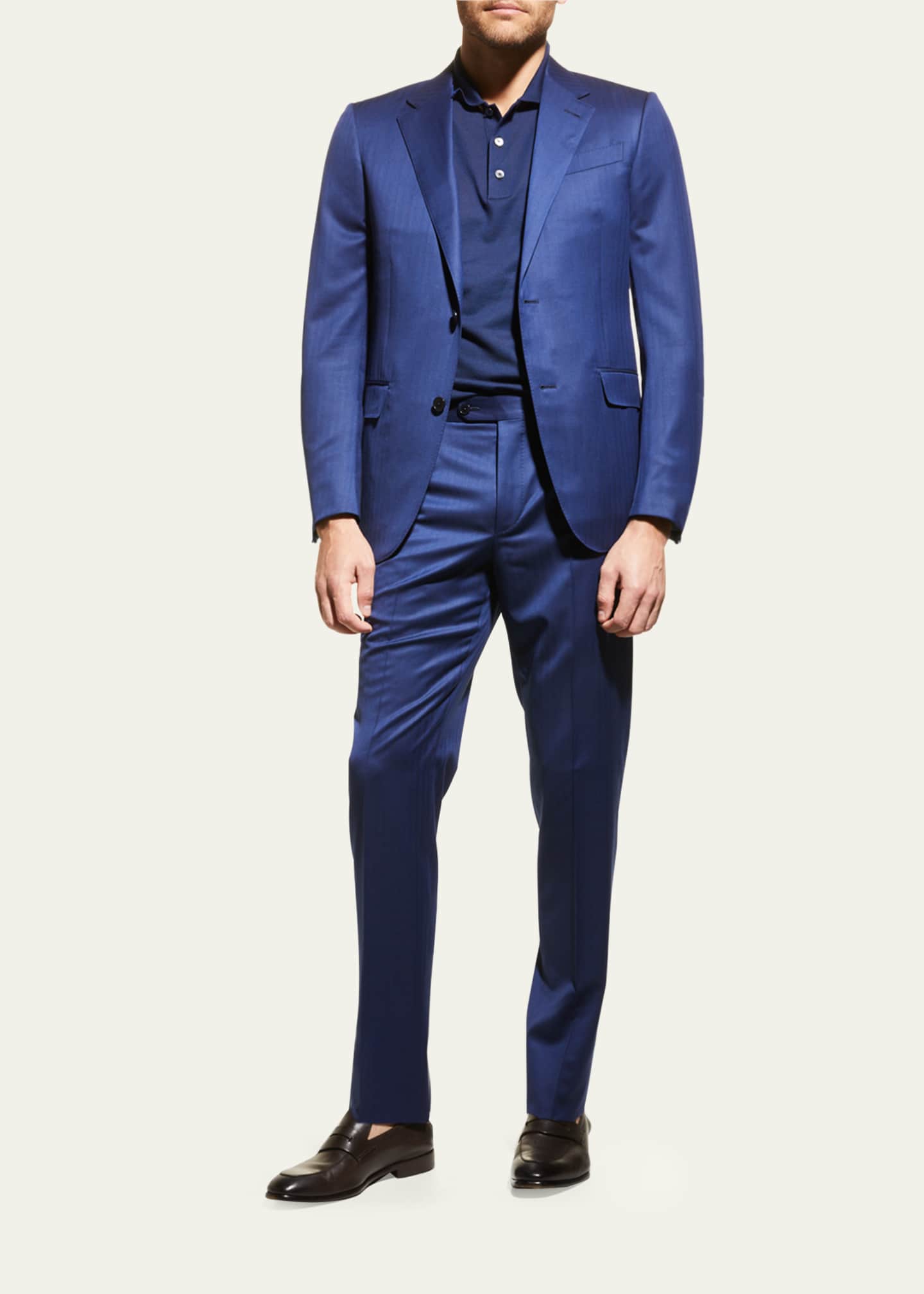 ZEGNA Men's Wool Herringbone Suit Bergdorf Goodman