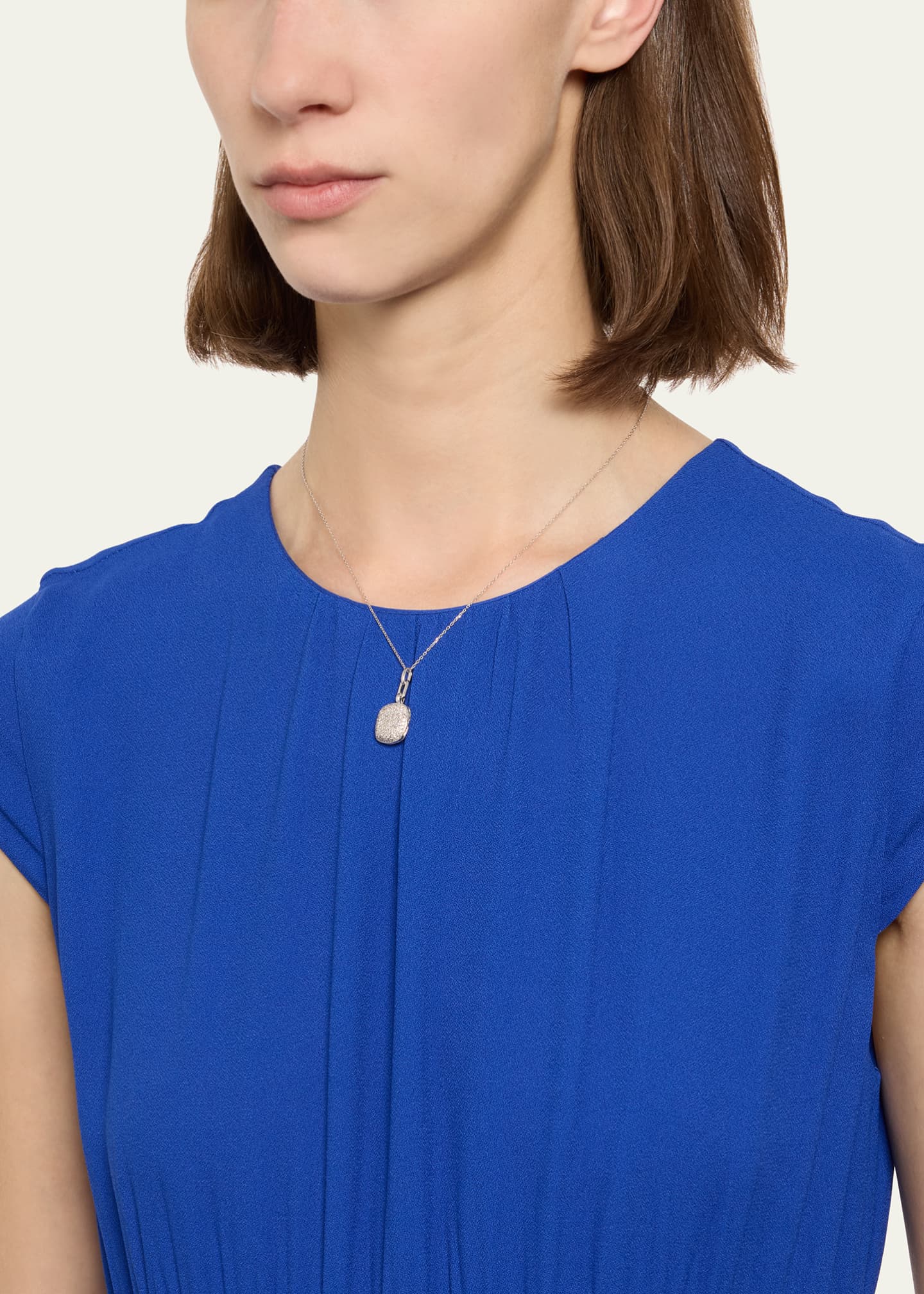 Monica Rich Kosann Slim "Rae" Locket Necklace with Salt and Pepper Diamonds Image 2 of 4
