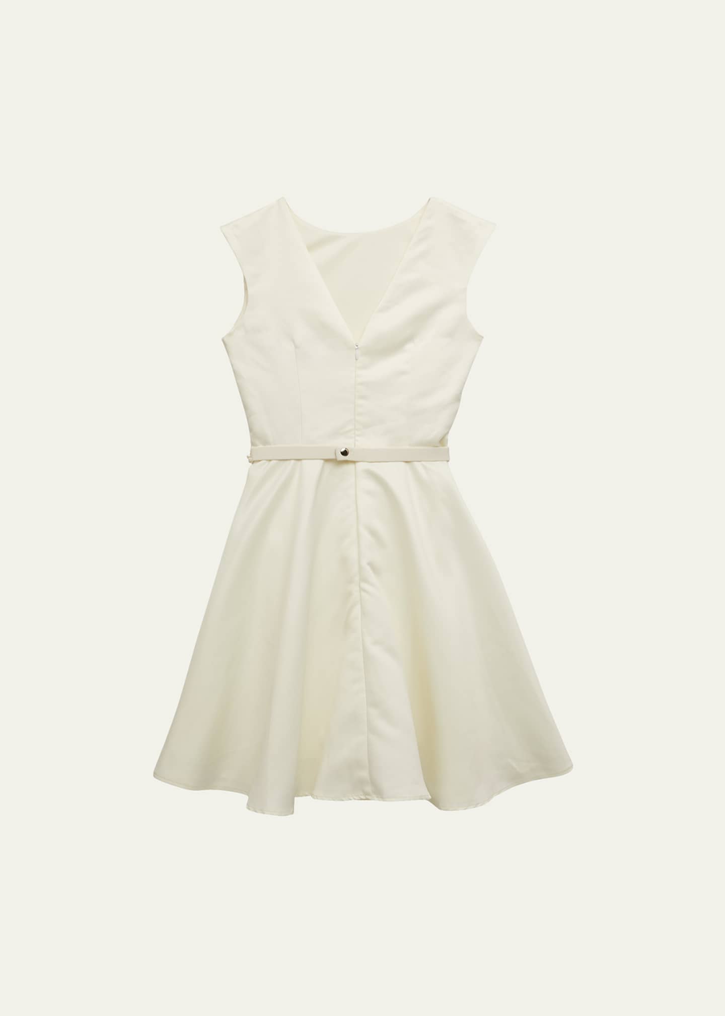 Un Deux Trois Girl's Fit-and-Flare Belted Dress, Size 7-20 Image 2 of 3